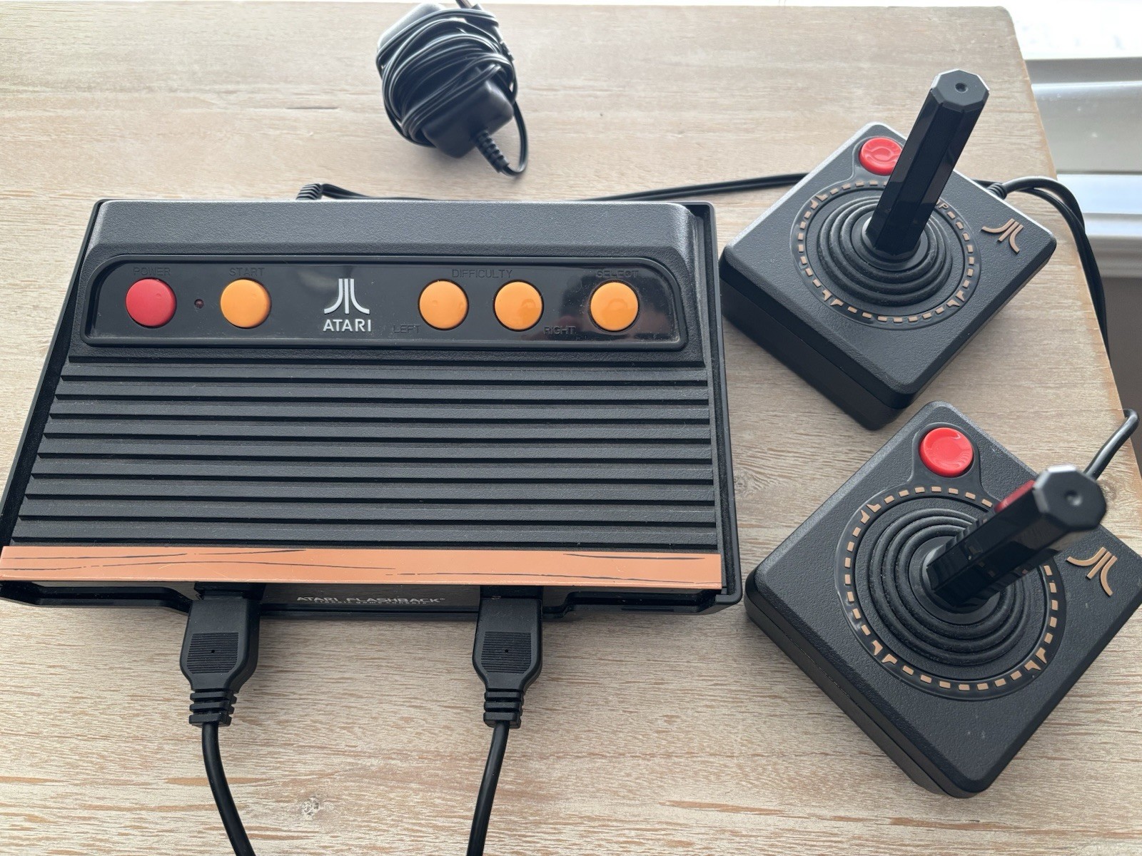 Atari Flashback Game Console with Controllers and Cables