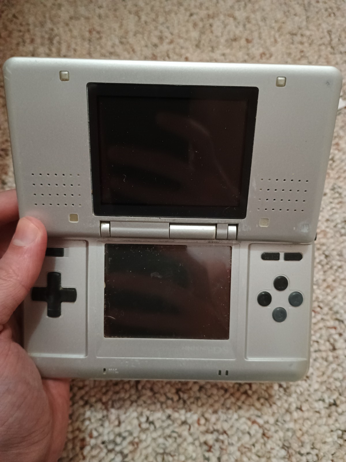 Nintendo DS Handheld System – Silver – No Charger or Stylus