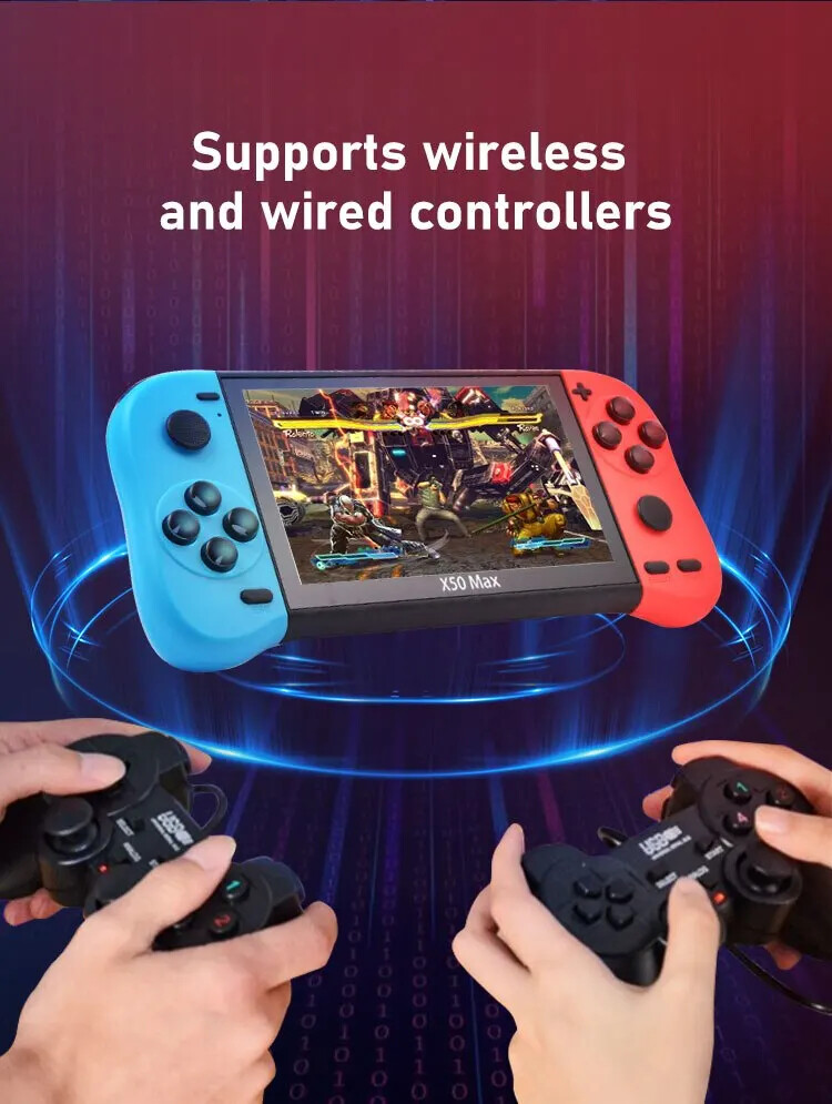X50-MAX 5.1 Inch Handheld Console Support TV Portable Video Console Game Player