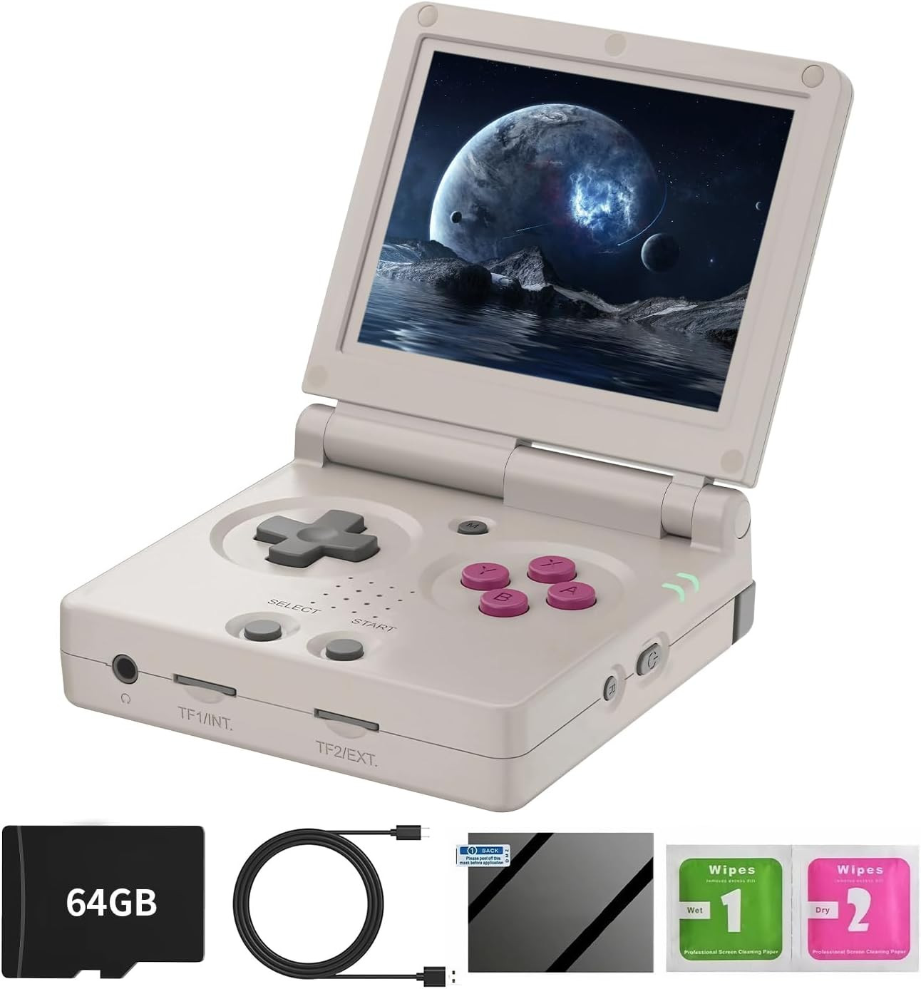 RG35XXSP Handheld Clamshell Games Consoles Built-In 64G TF Card 5000+ Games Port