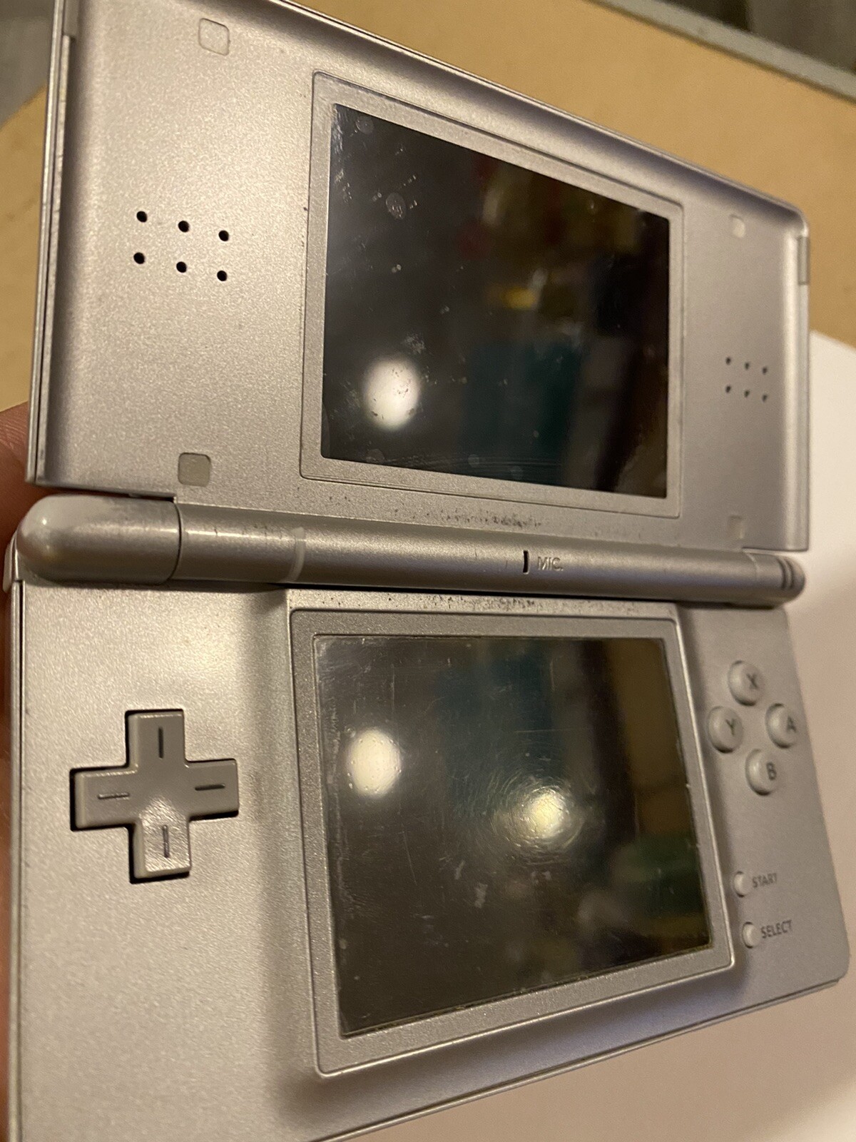 Nintendo DS Lite Launch Edition Silver System “For Parts Or Repair Sold As Is”
