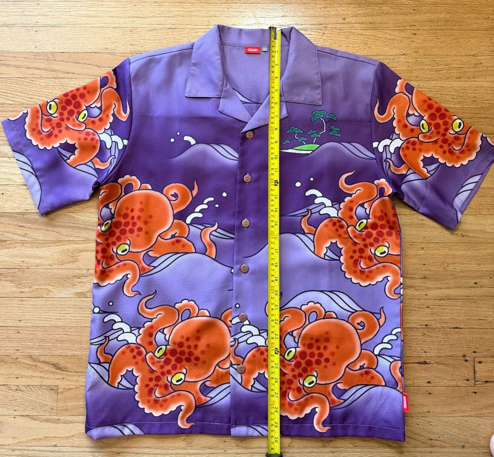 Nintendo Tokyo Splatoon Chirimen Octopus Aloha Shirt