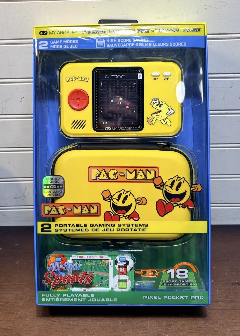 NEW My Arcade PAC-MAN Bundle and Sports Pixel Pocket Pro NEW IN SEALED BOX
