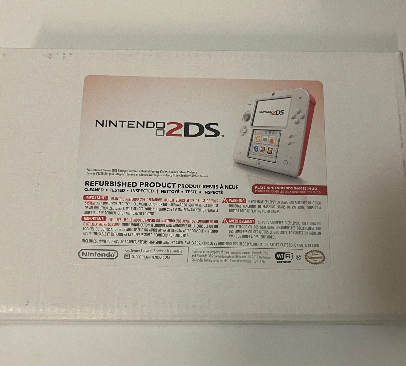 Nintendo 2DS Scarlet Red and White (US) | Official Unit
