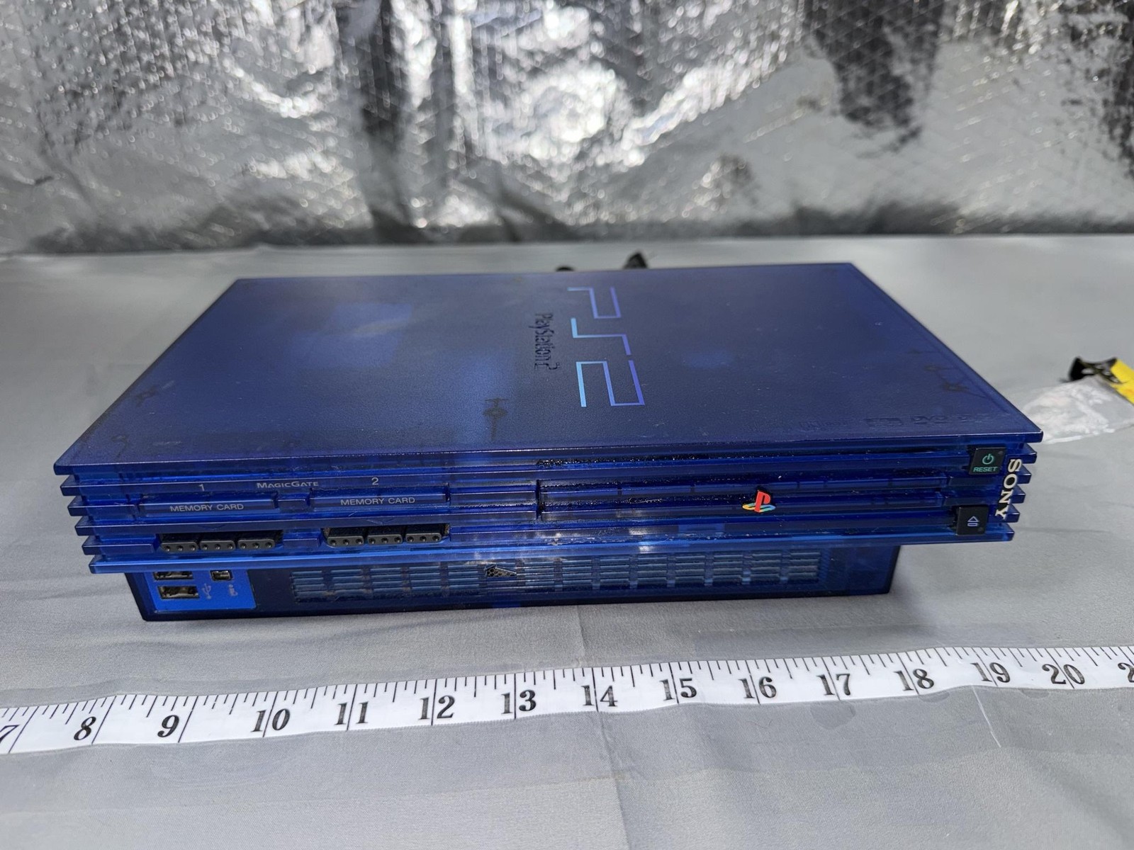 Sony PlayStation 2 PS2 SCPH-37000 Blue Console NTSC-J Japan Plays USA Games