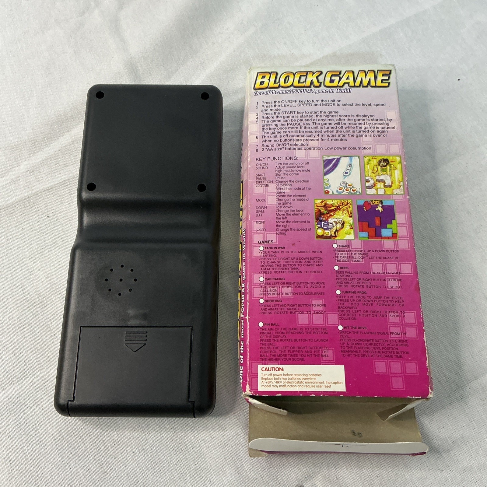 Retro Classic Block Game Console Multiple Games Level/Speed Handheld ( Tested )