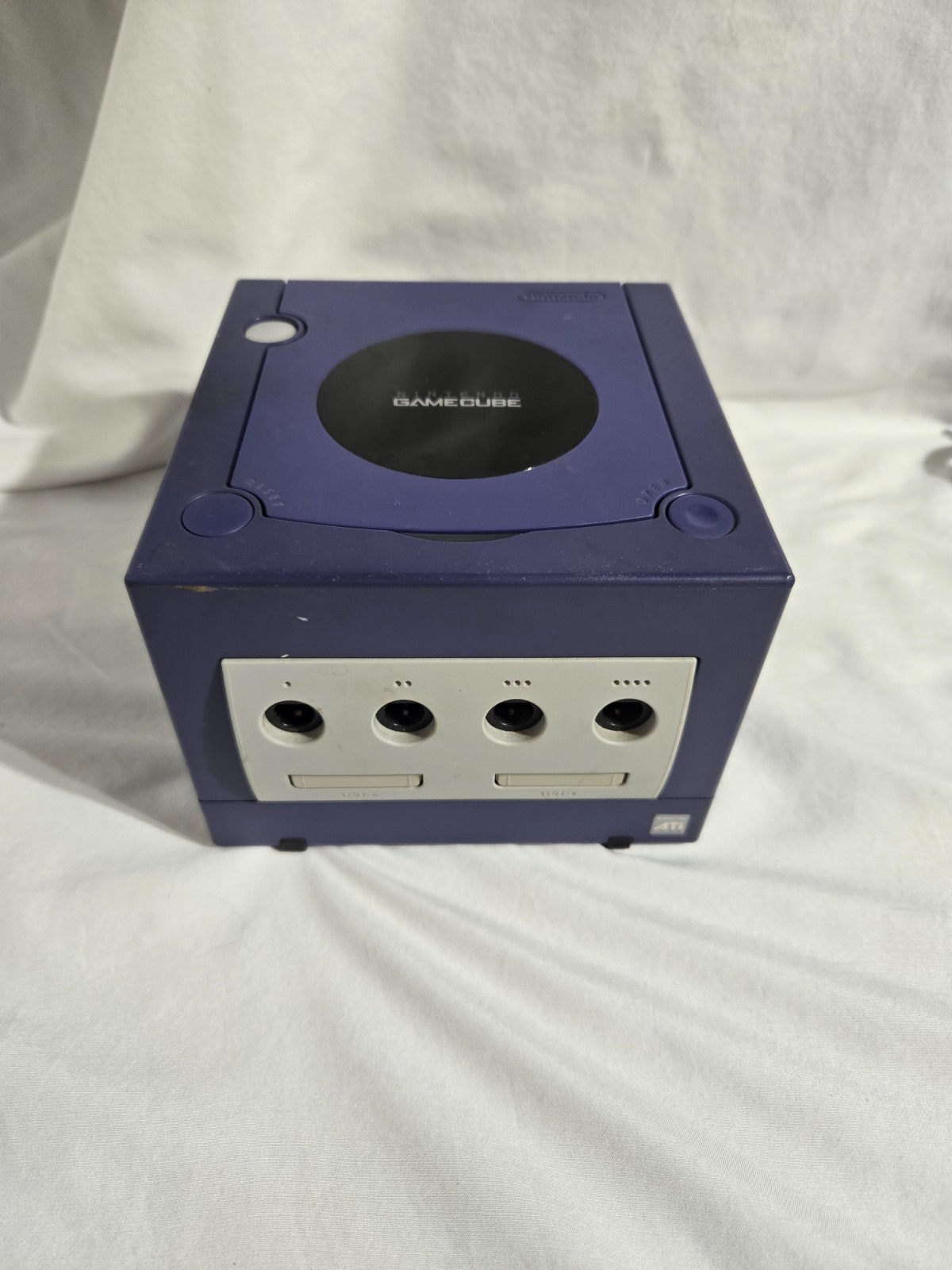 Nintendo GameCube Console Indigo Purple Bundle DOL-001 & Controller-Power Tested