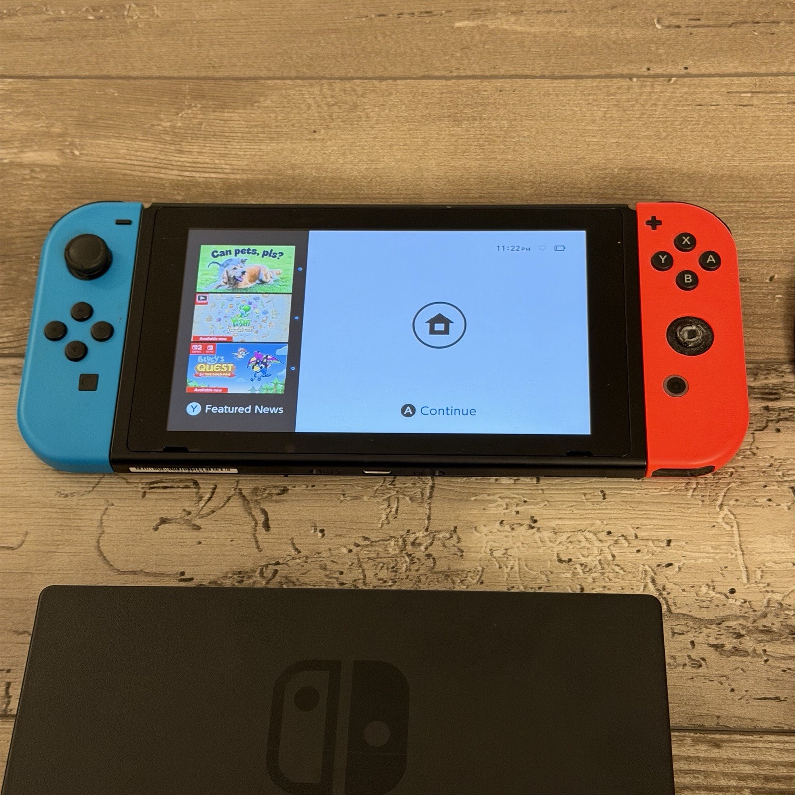 Nintendo Switch Console Blue Red Joy-Con HAC-001(-01) w/ Dock Tested Working!!!