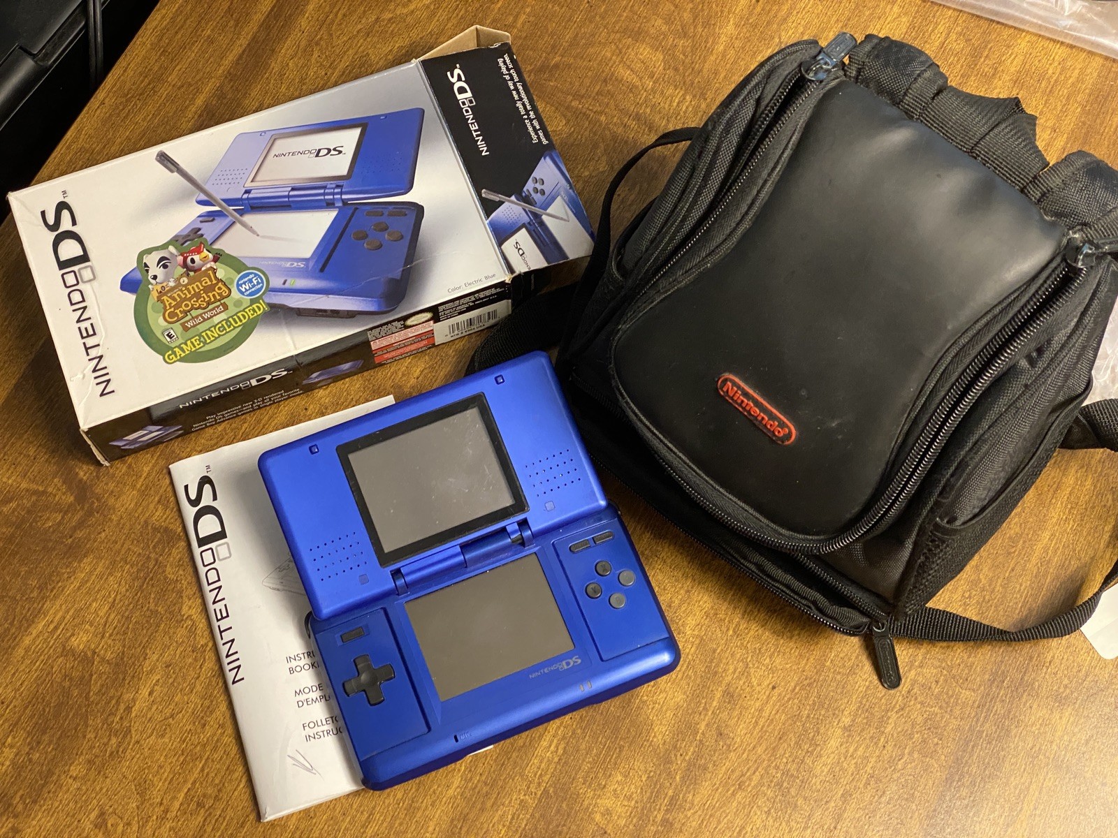 Used – Nintendo DS Launch Electric Blue Console NTR-001 – Complete In box