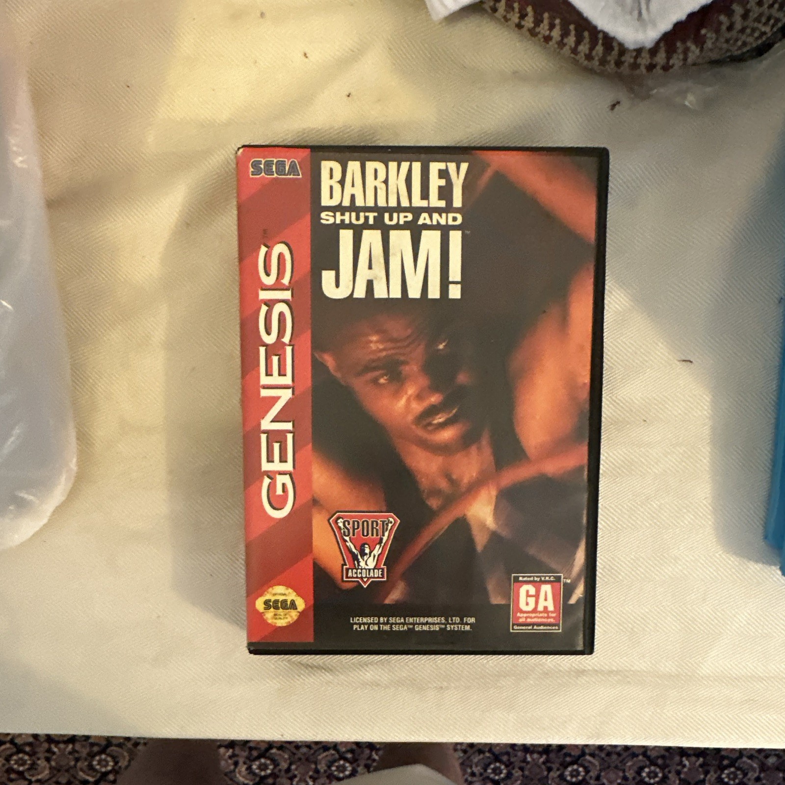 SEGA Genesis 16-Bit Console NTSC-U/C Black w/ Controllers & 6 Games Bundle