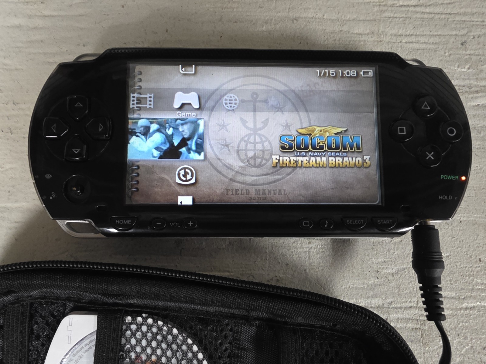 Sony PlayStation Portable PSP 1001 Black Fat Console Tested Working Excellent