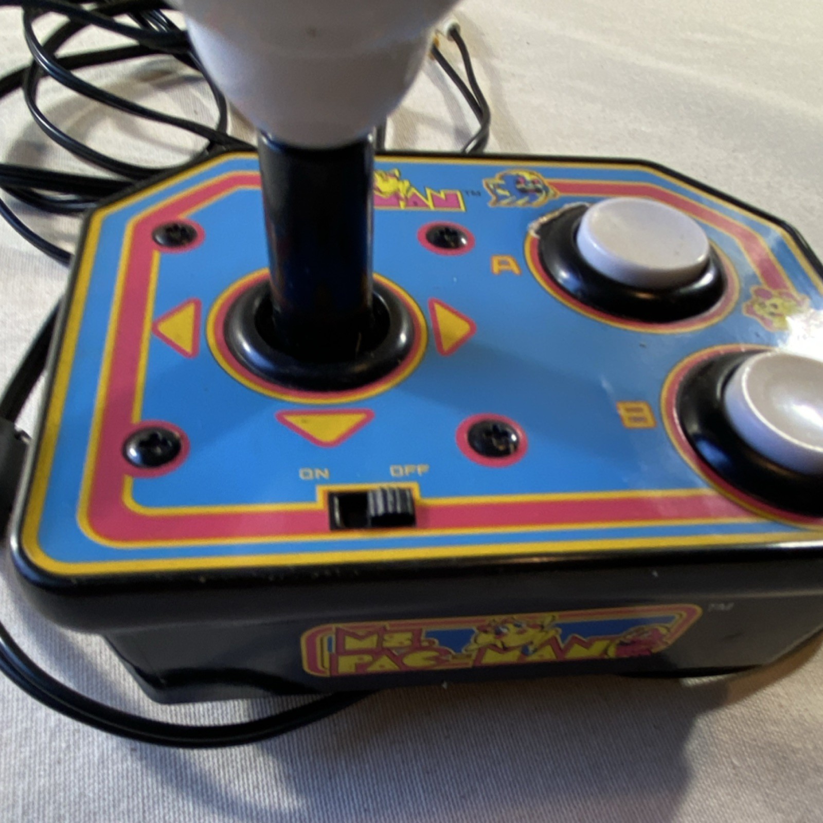 Namco Ms. Pac-Man Plug & Play Microconsole Joystick Composite RCA