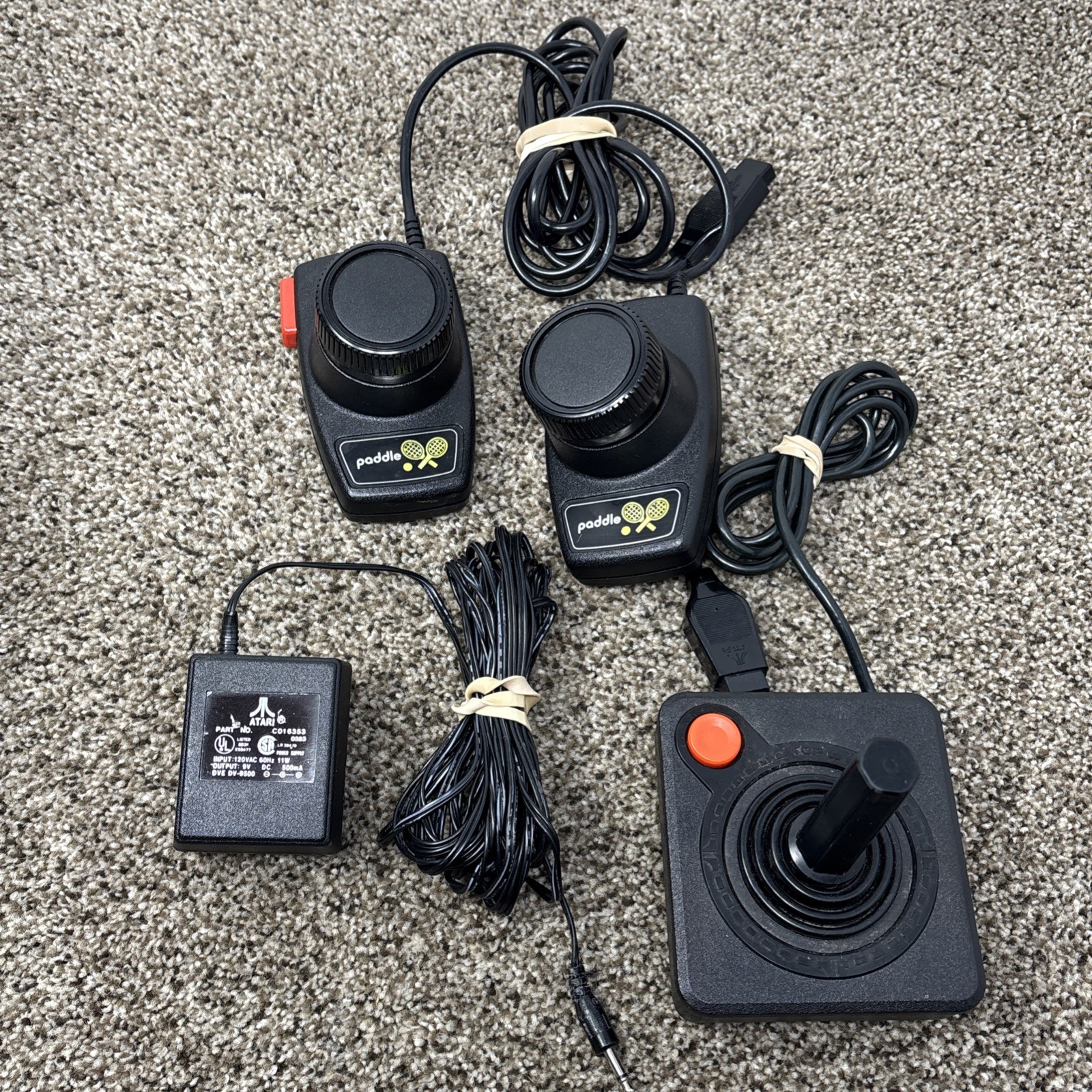 Atari 2600 System Bundle with Console 18 Games Joystick Paddles and More LOT