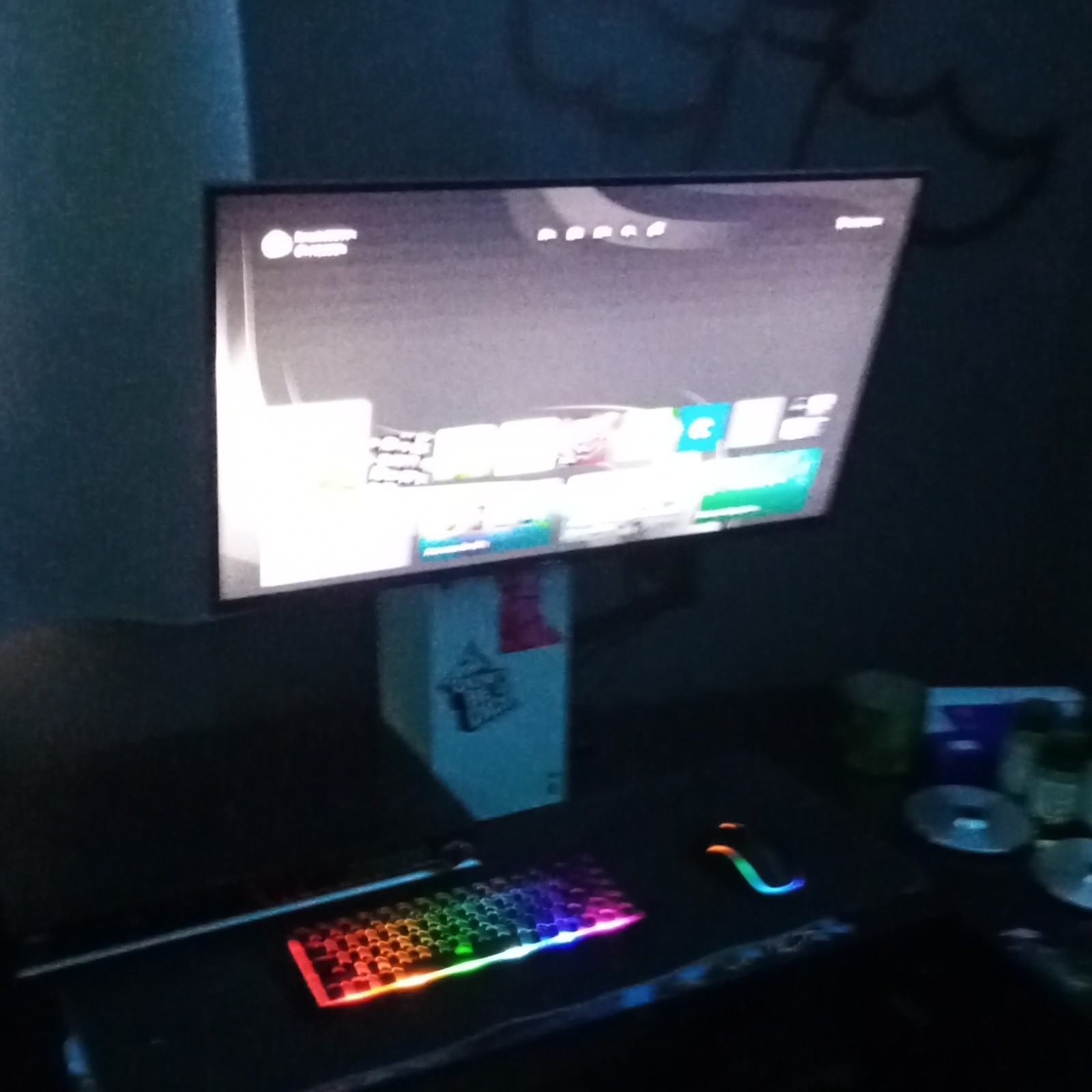 Gaming Setup. Includes- Monitor-Xbox Series X- Keyboard And Mouse.