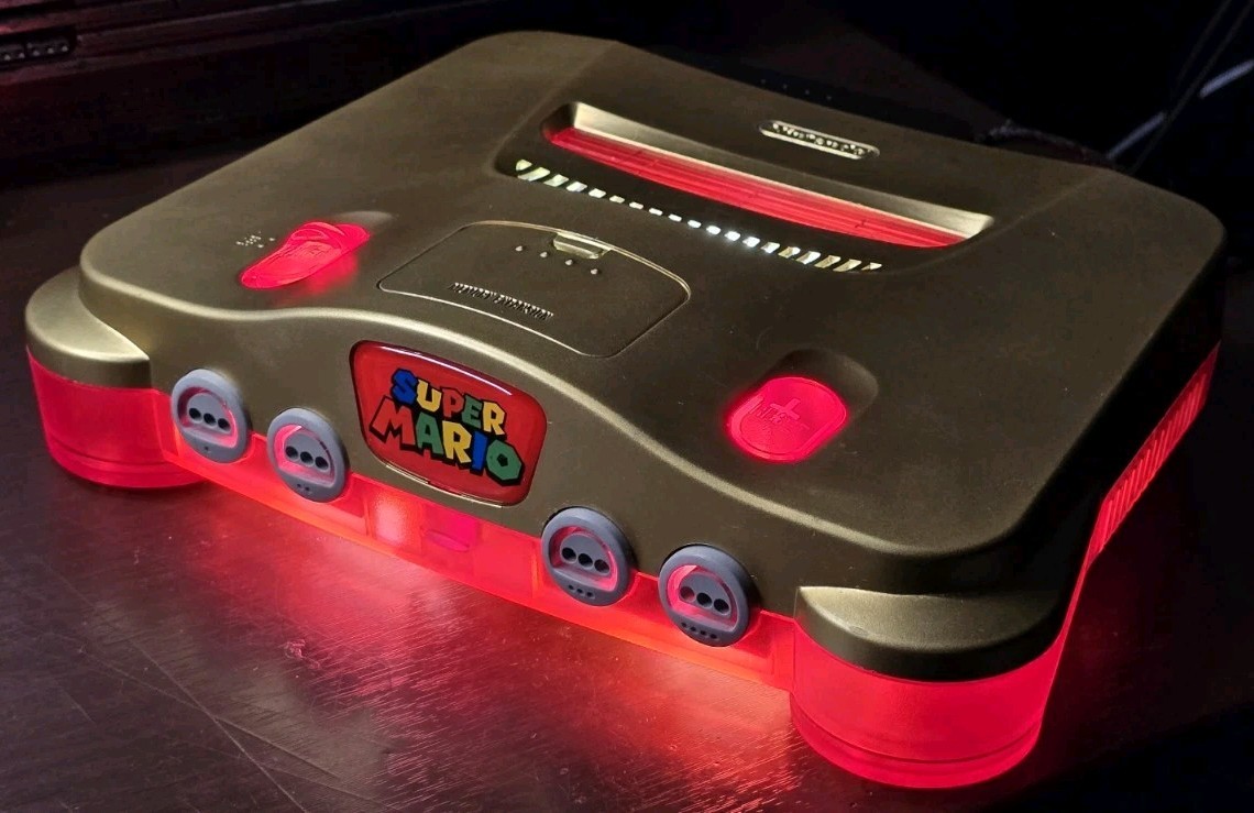 Custom Nintendo 64 (Mario Themed + Hdmi + USBC)