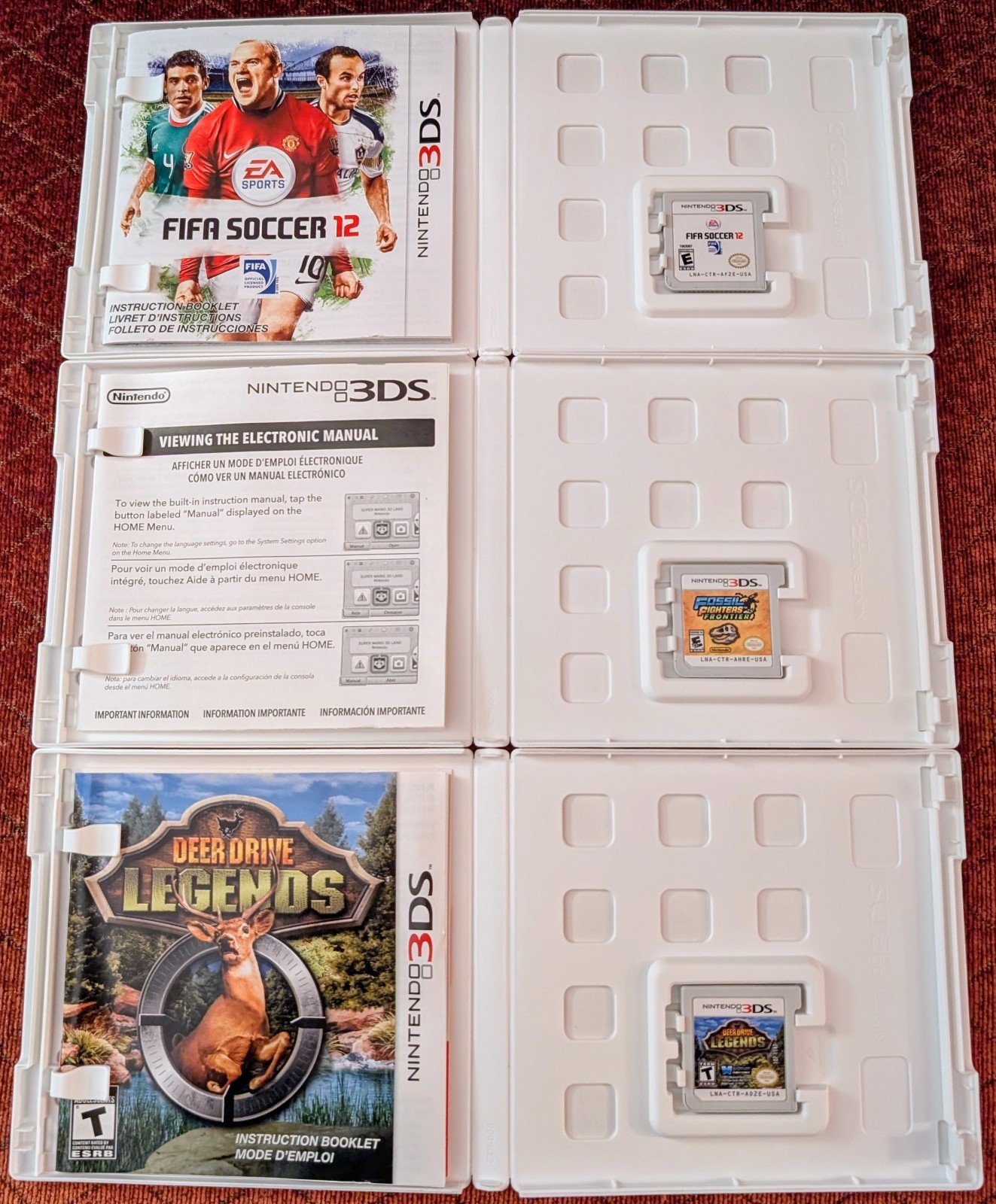 Red Nintendo 3DS XL Console Bundle Game System Adult Owned