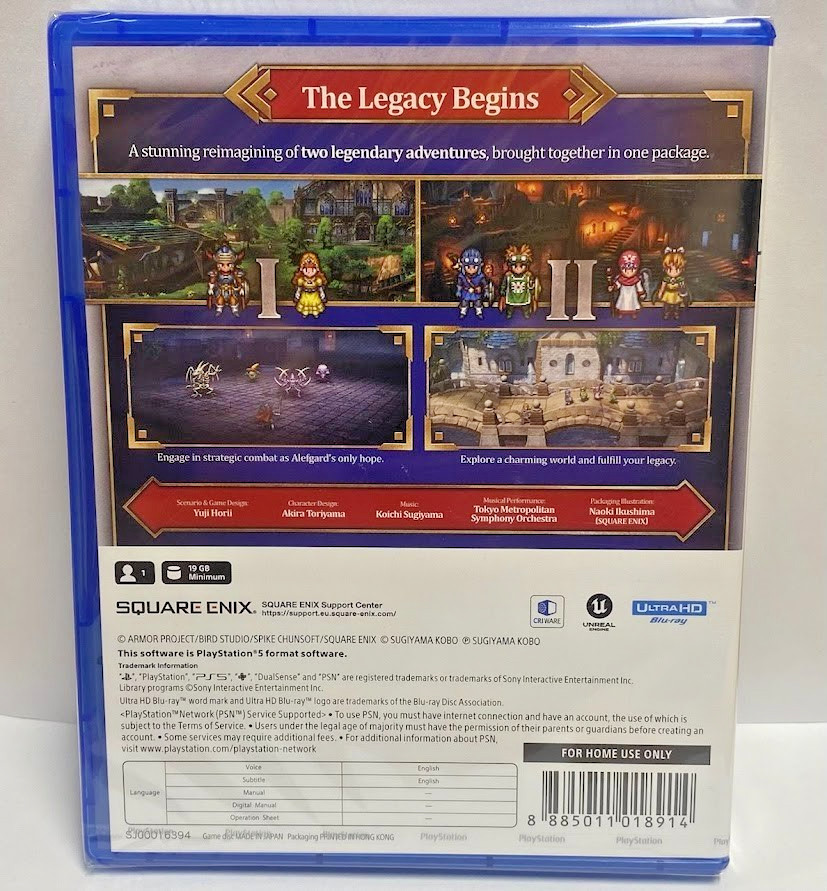 Dragon Quest I & II (Multi-Language) + III HD-2D Remake PS5 New Sealed Bundle