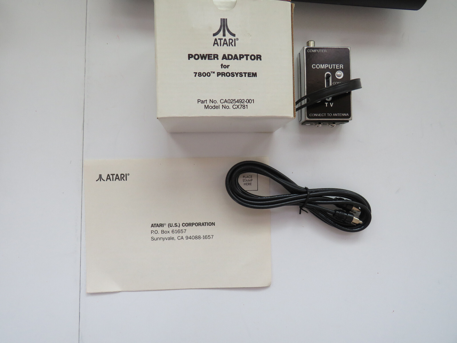 1987 ATARI 7800 ProSystem Console Game Complete in Original Box with 3 Games