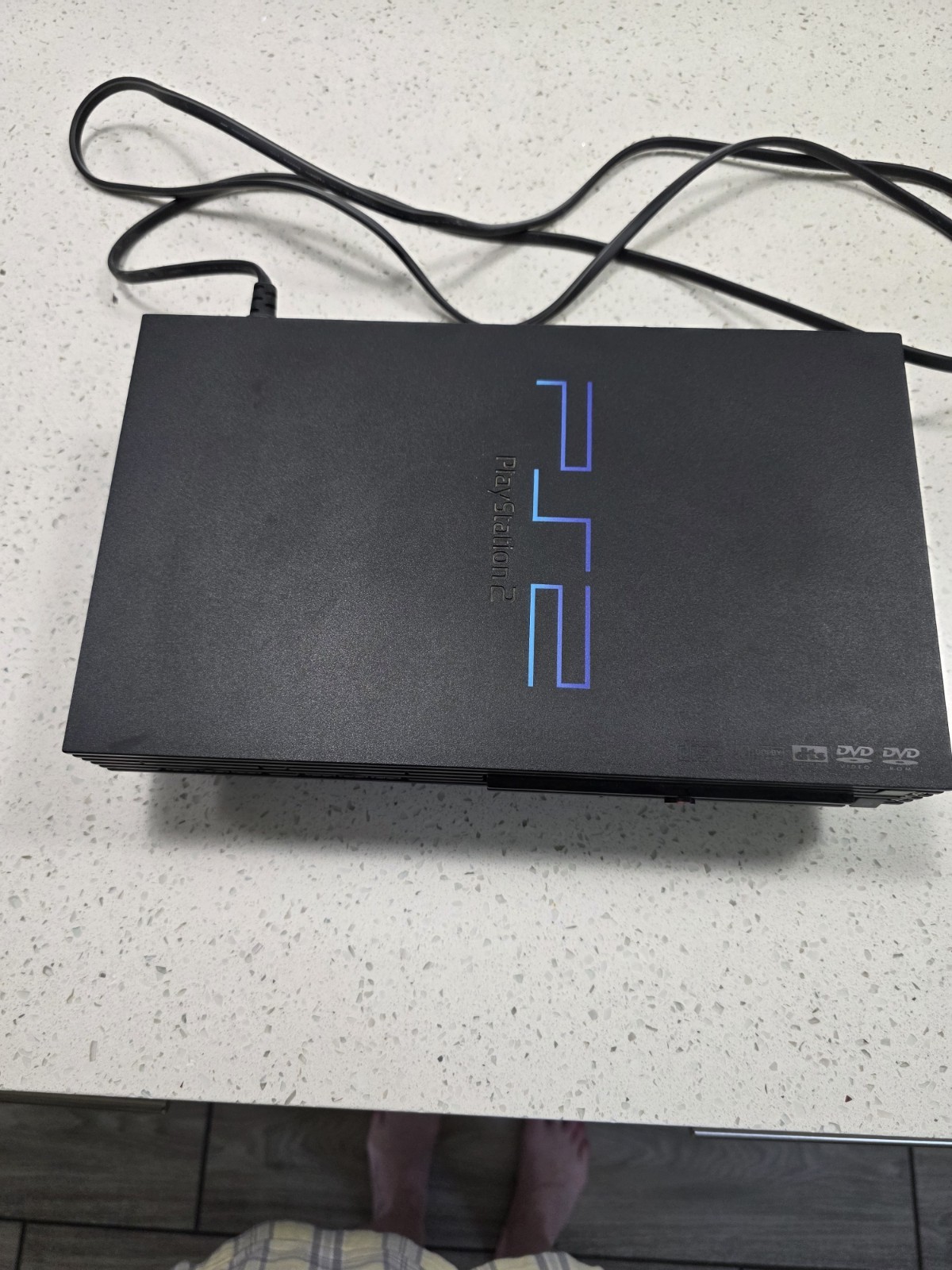 Sony PlayStation 2 Black Console and 8MB memory card. Playstation for parts only