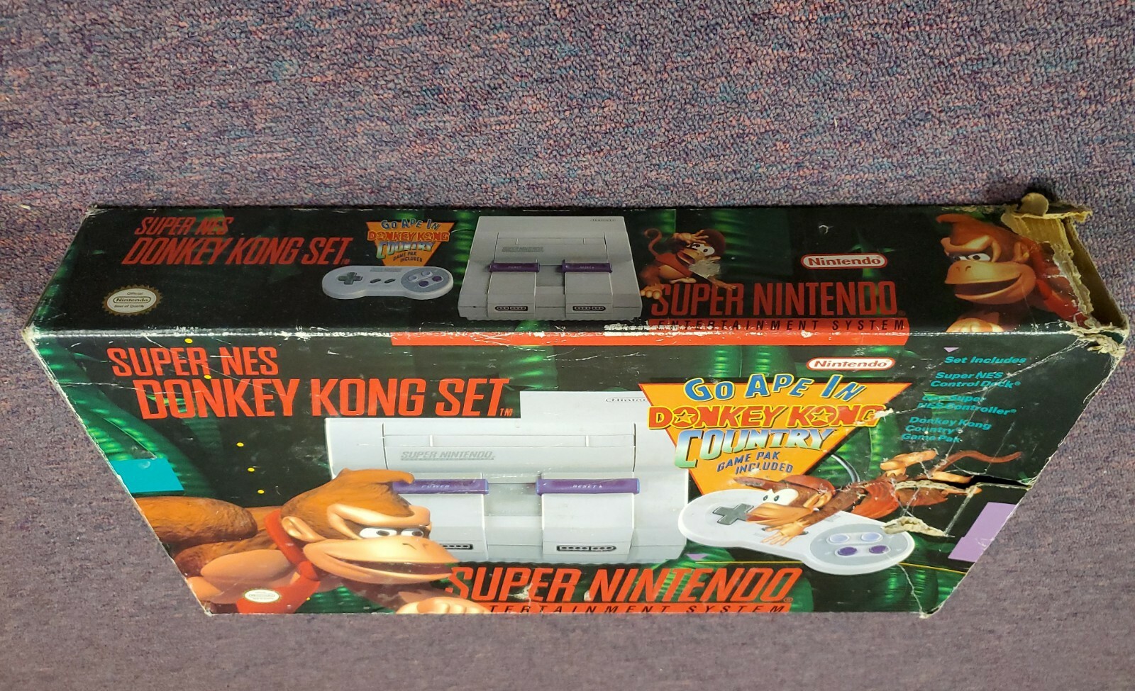 Super Nintendo Entertainment System Super Donkey Kong Console SNES (Works Well)