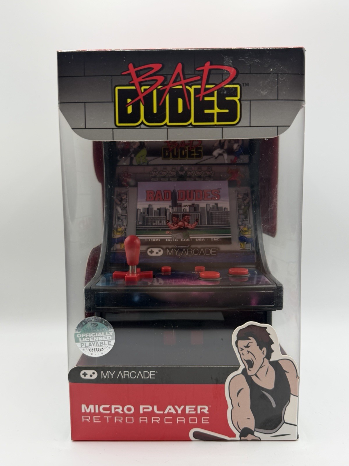 My Arcade Bad Dudes Micro Player – 6.75 Inch Mini Retro Arcade Machine Cabinet