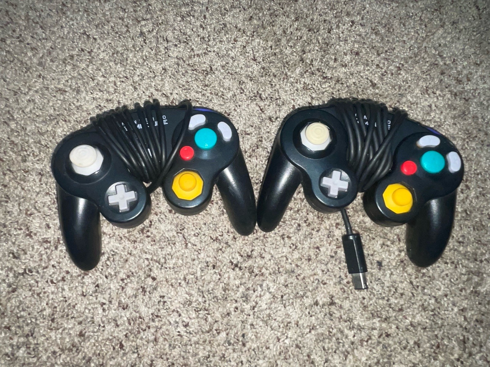 Nintendo GameCube Black Console Bundle +2X controller +Top Gun +CABLES
