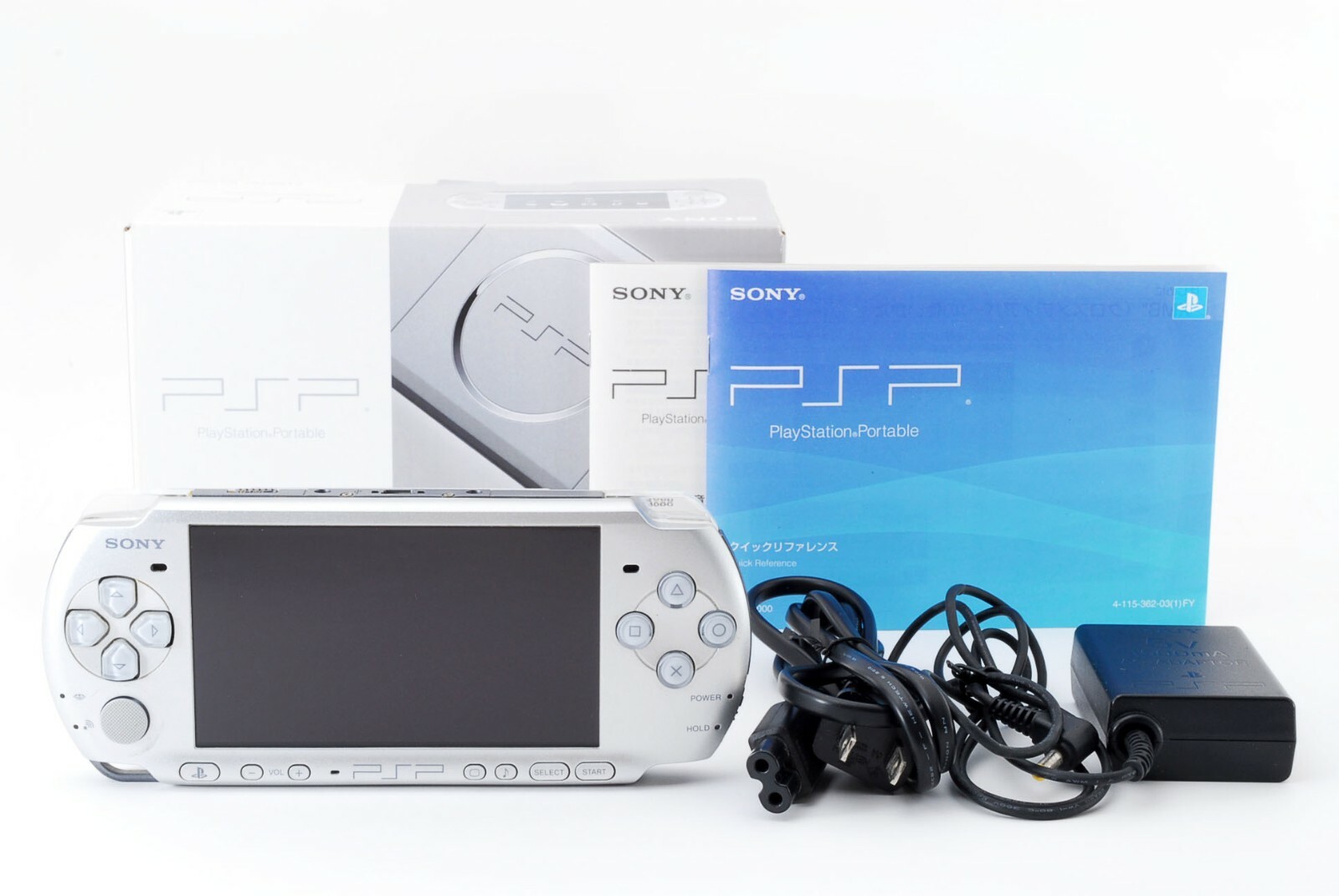 Sony PSP 3000 Mystic Silver Console w/ Box and Charger Japan [Excellent]
