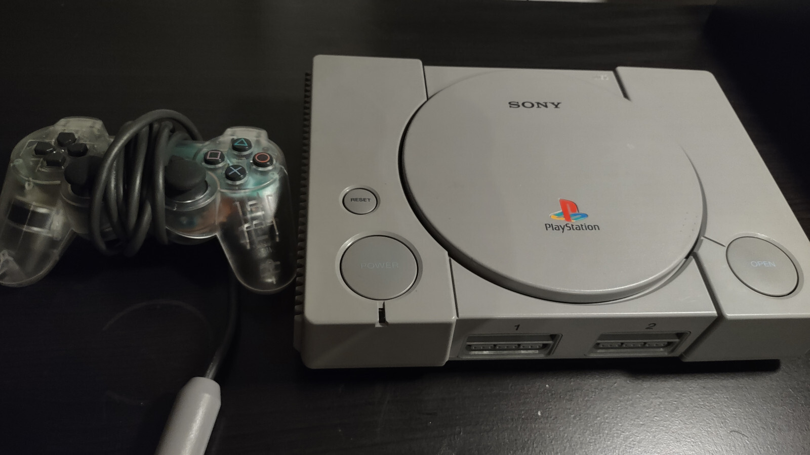 Sony PlayStation PSX Console SCPH-5501 w/ Transparent Controller -Tested/Working