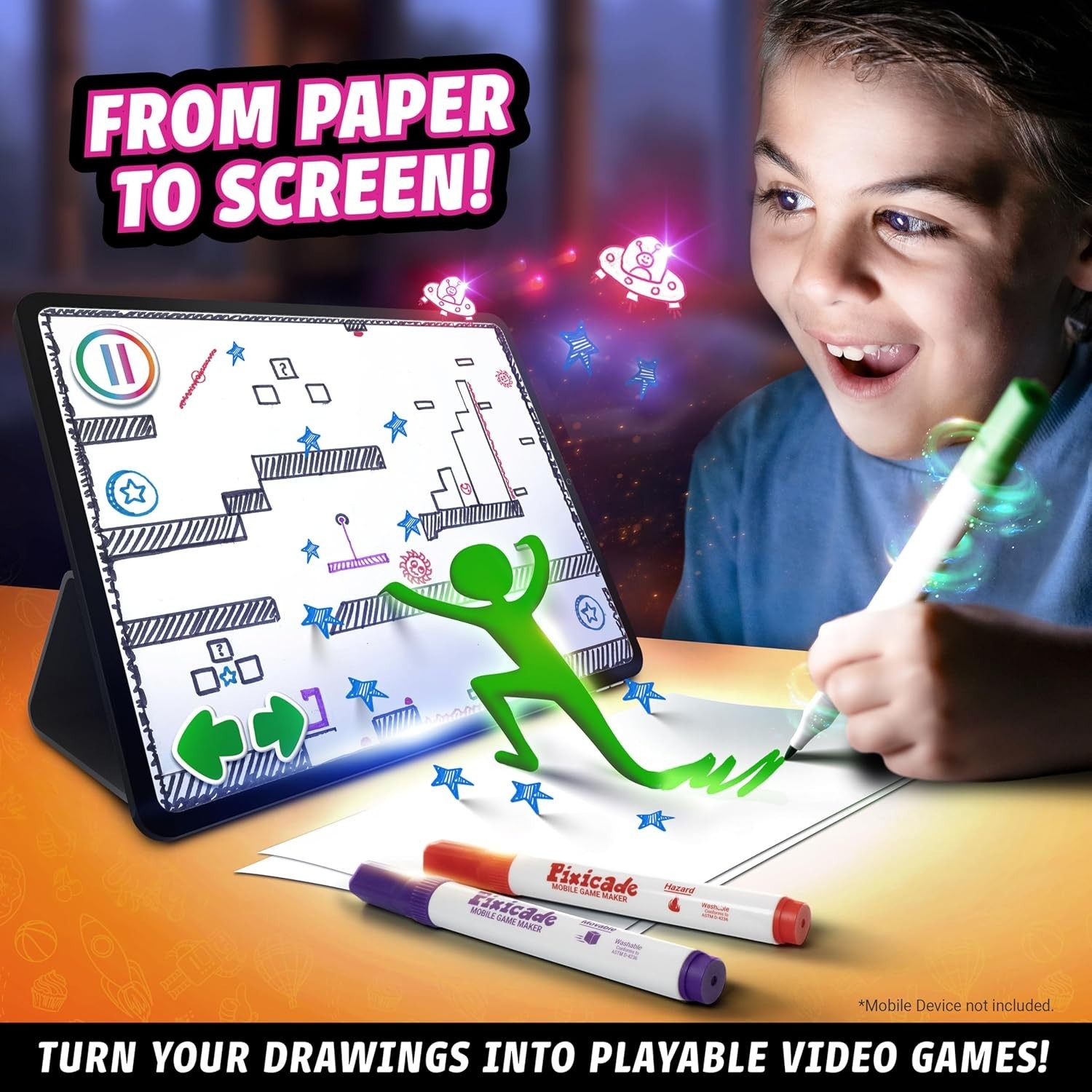 Pixicade! Turn Drawings Into Playable Video Games! | Doodle & Draw, Snap Play…