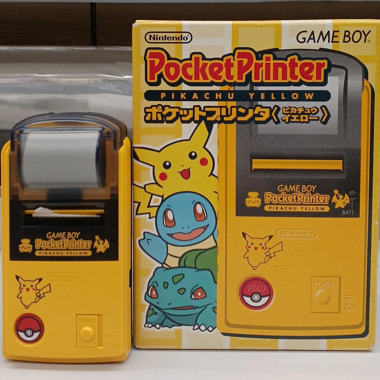 Nintendo Game Boy Pocket Printer Pikachu Yellow Pokemon w/Box Manual Mint