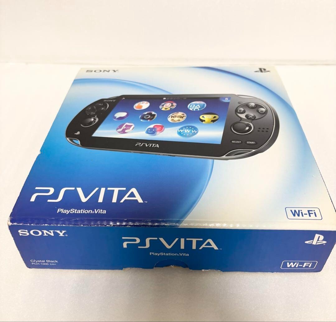 PS Vita PCH 1000 Crystal Black Wi-Fi OLED FW 3.50 w Charger Game console SONY