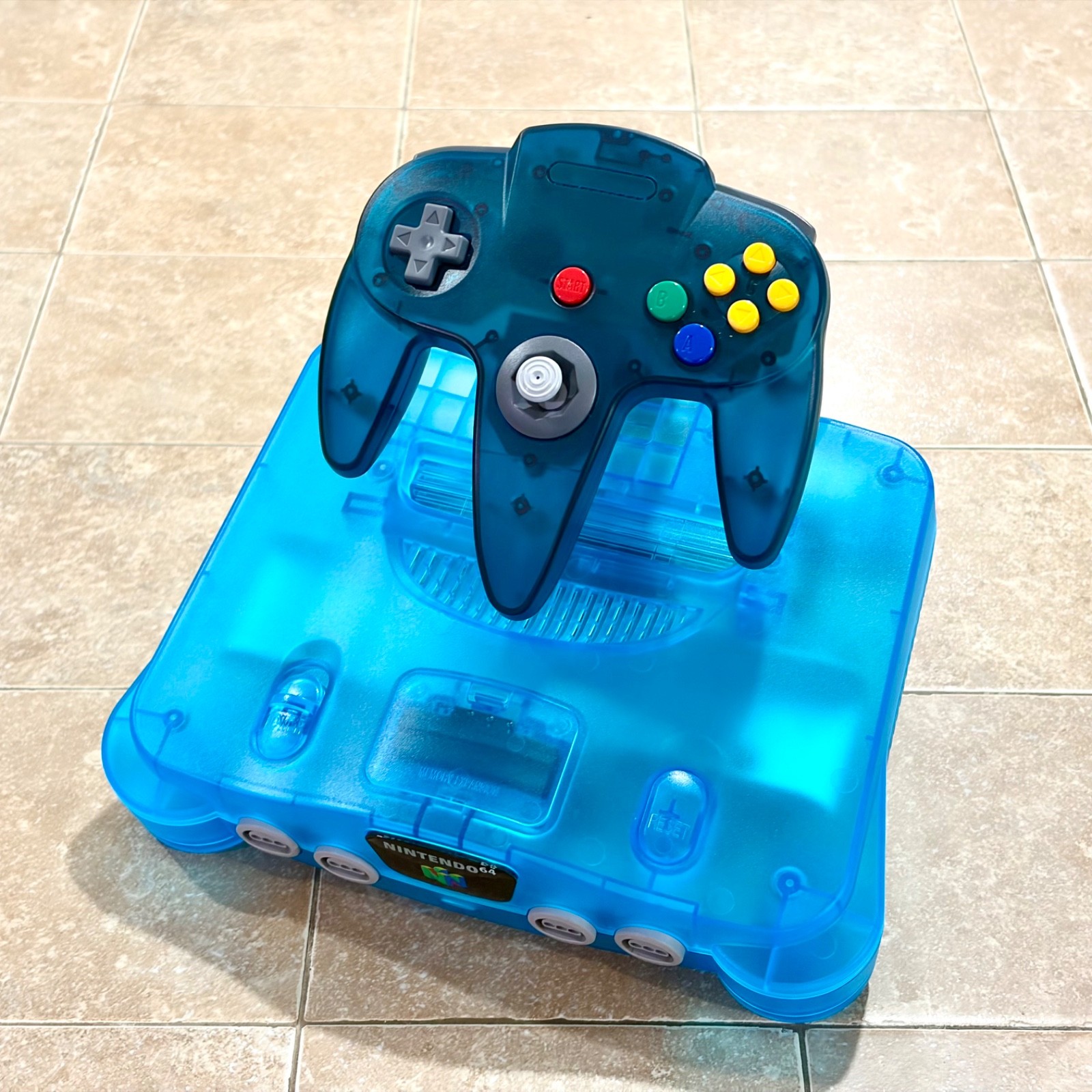 Nintendo 64 Console REGION FREE Funtastic Blue Translucent Refurbished Warranty