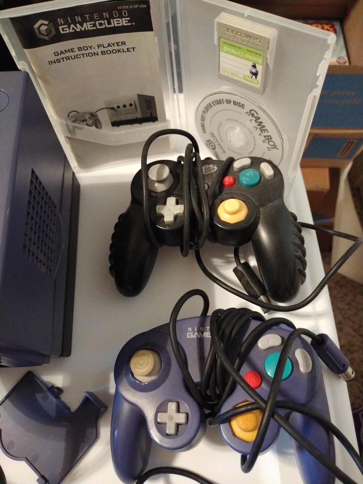 Nintendo GameCube DOL-001 Gaming System – Indigo 2 Controllers Start Up Disc/GBP
