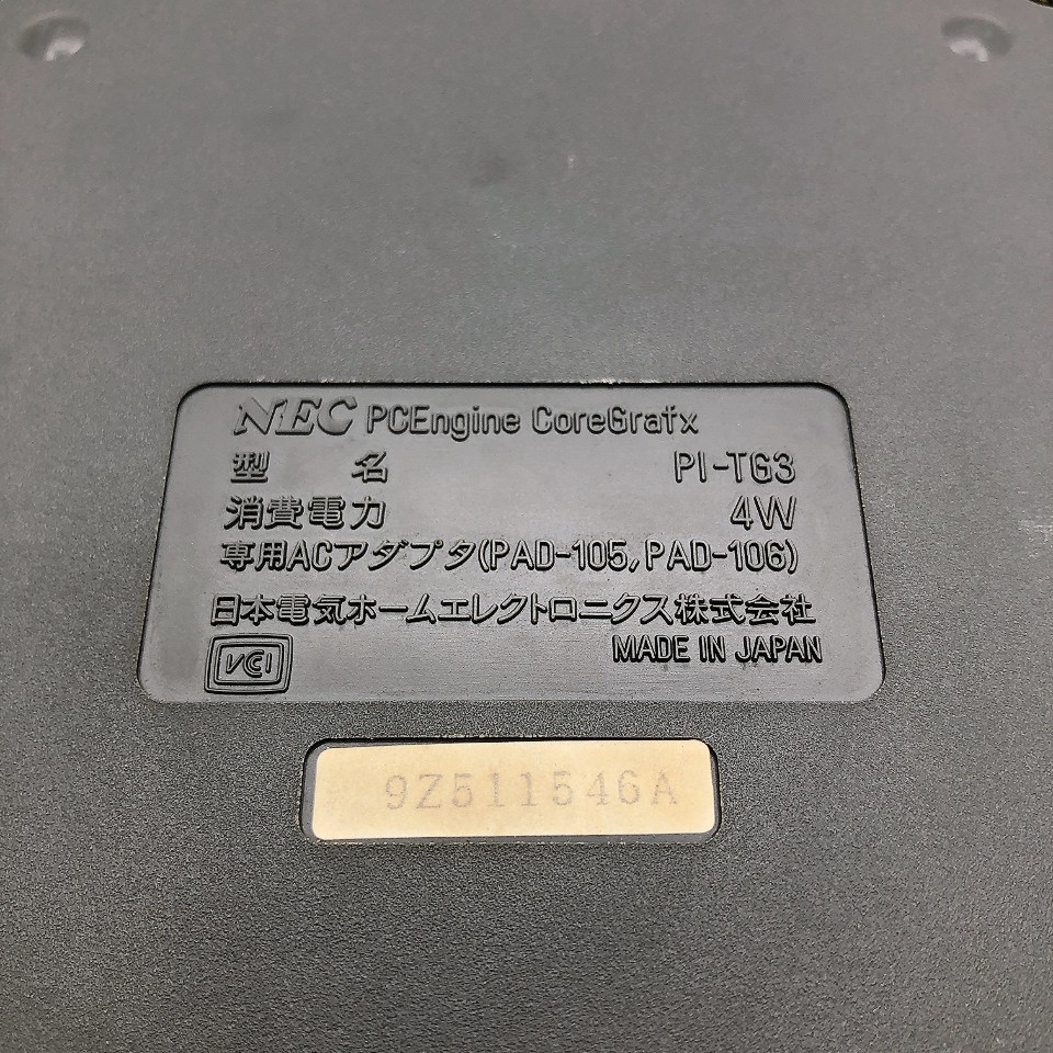PC Engine Core Grafx Console System PI-TG3 NEC NTSC-J Japan Tested