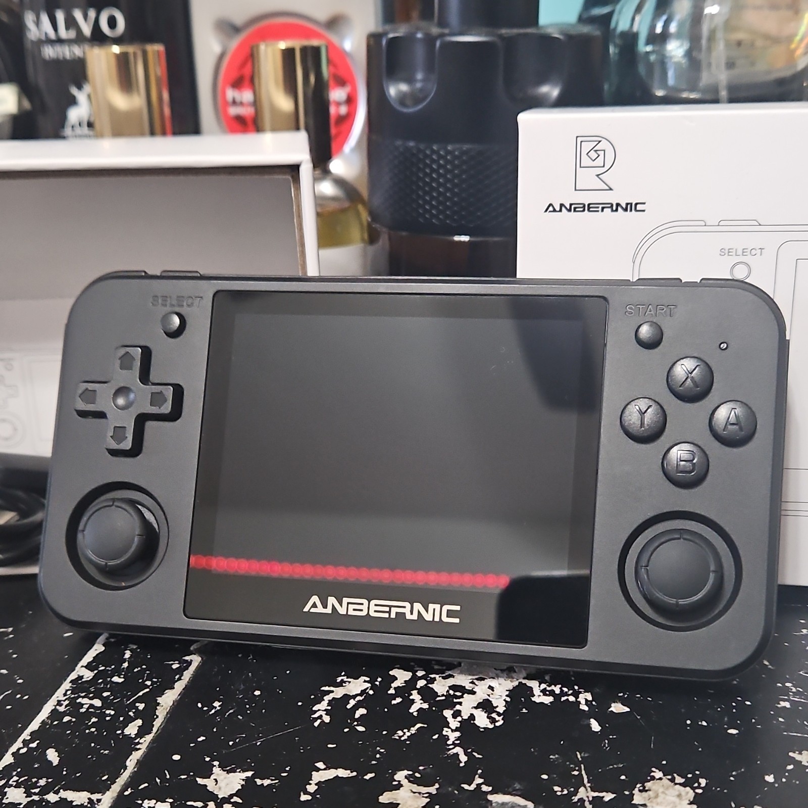 ANBERNIC RG 350P Black Handheld Game Console 32GB USB Built-in Li-Po Battery