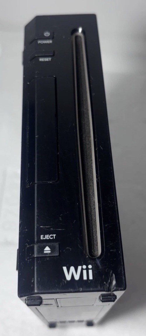Nintendo Wii Gamecube Compatible Console Only Black RVL-001 Tested Working
