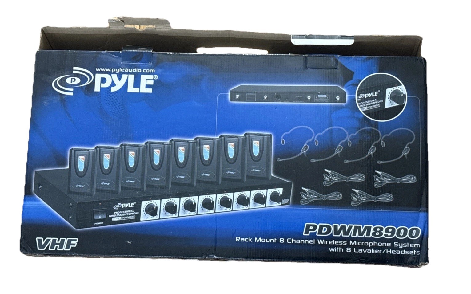 Pdwm8900 Rack mount 8 channel wireless microphone system with 8 lavalier/Read