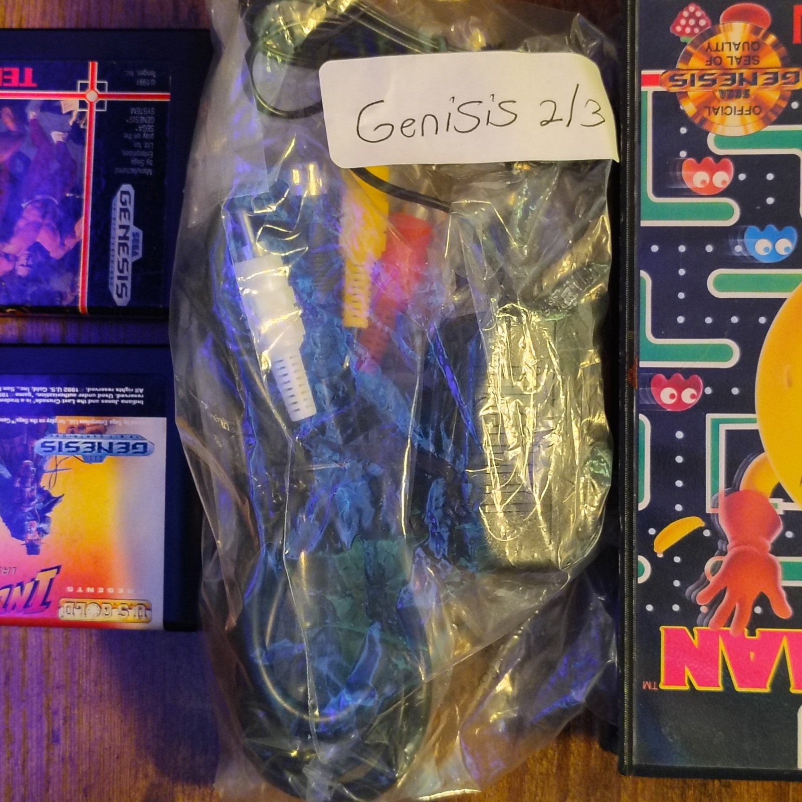 Sega Genesis Lot Bundle 3 Games Controller Cables Ready to Play VG+