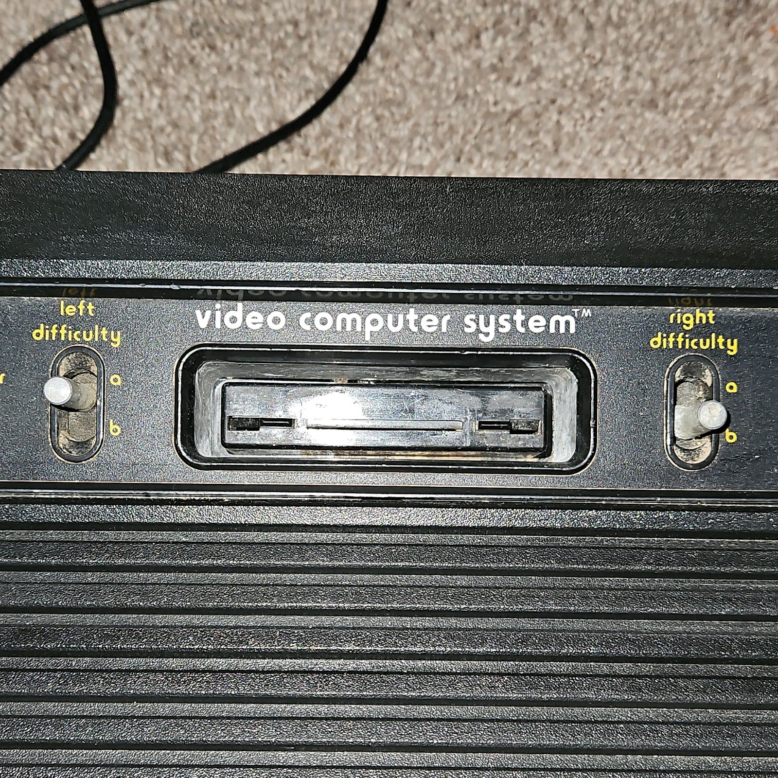 Atari CX-2600 Console Black Brown, Game Difficulty, Select & Reset Switch, 2600