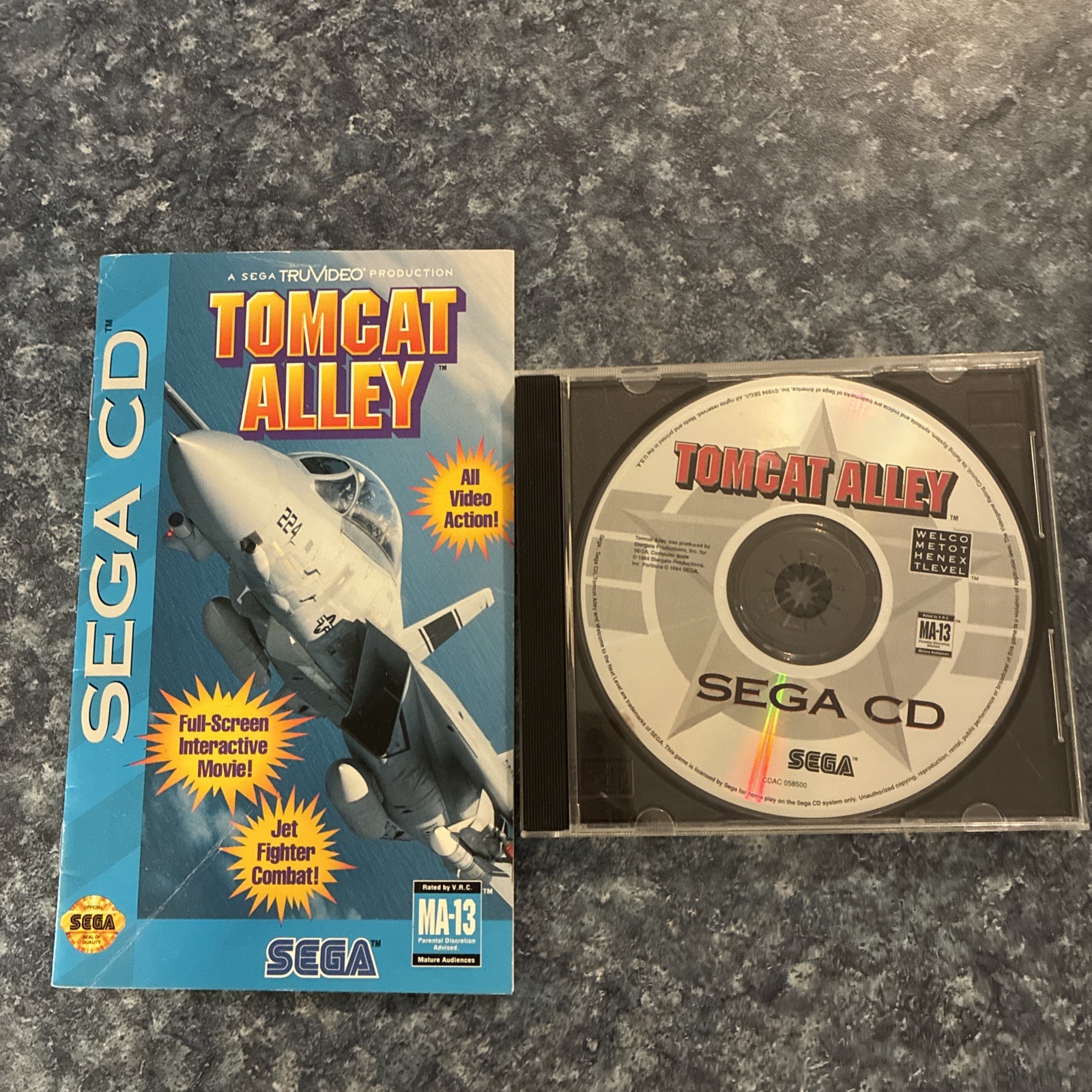 Sega CD Action System Sega Console – Tomcat Alley Bundle – Model 2 Boxed *READ*