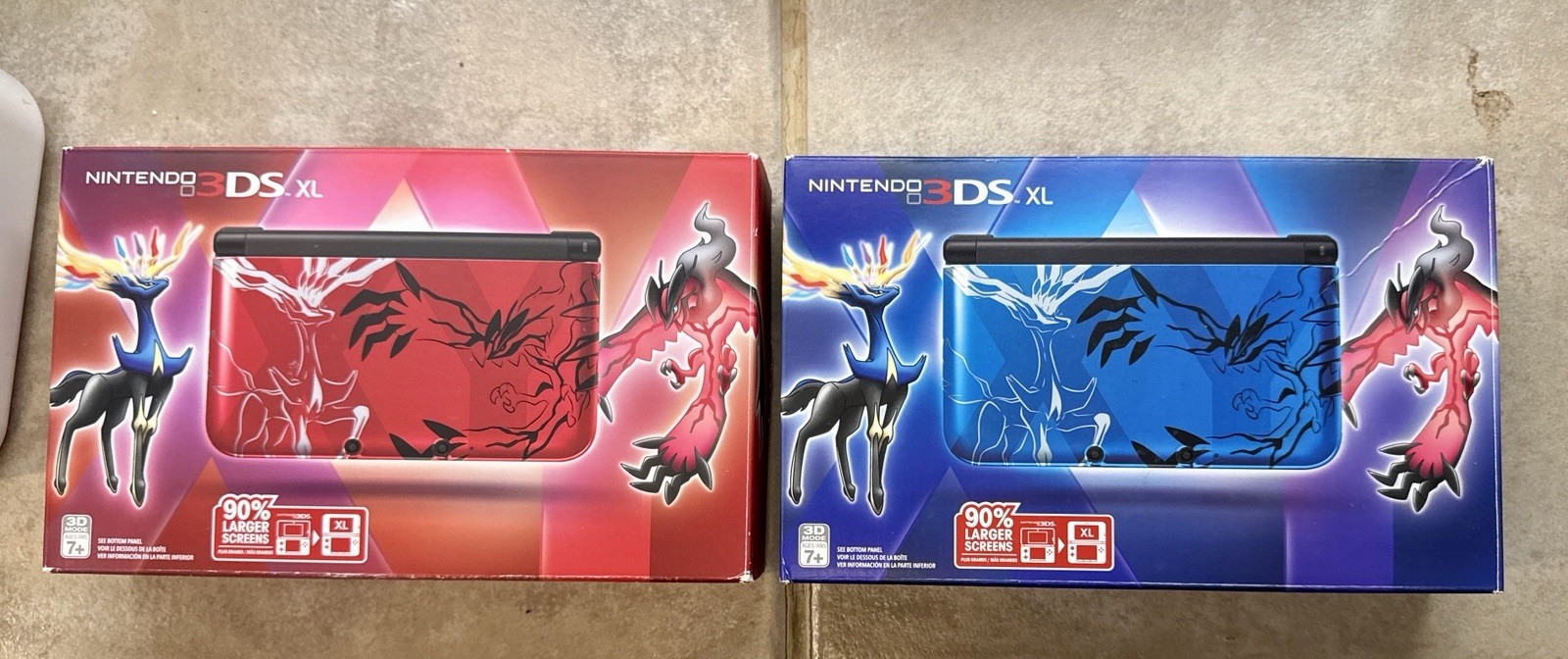 Nintendo 3DS XL Pokemon X Y Xerneas/Yvelta Blue And Red Both Consoles Brand New