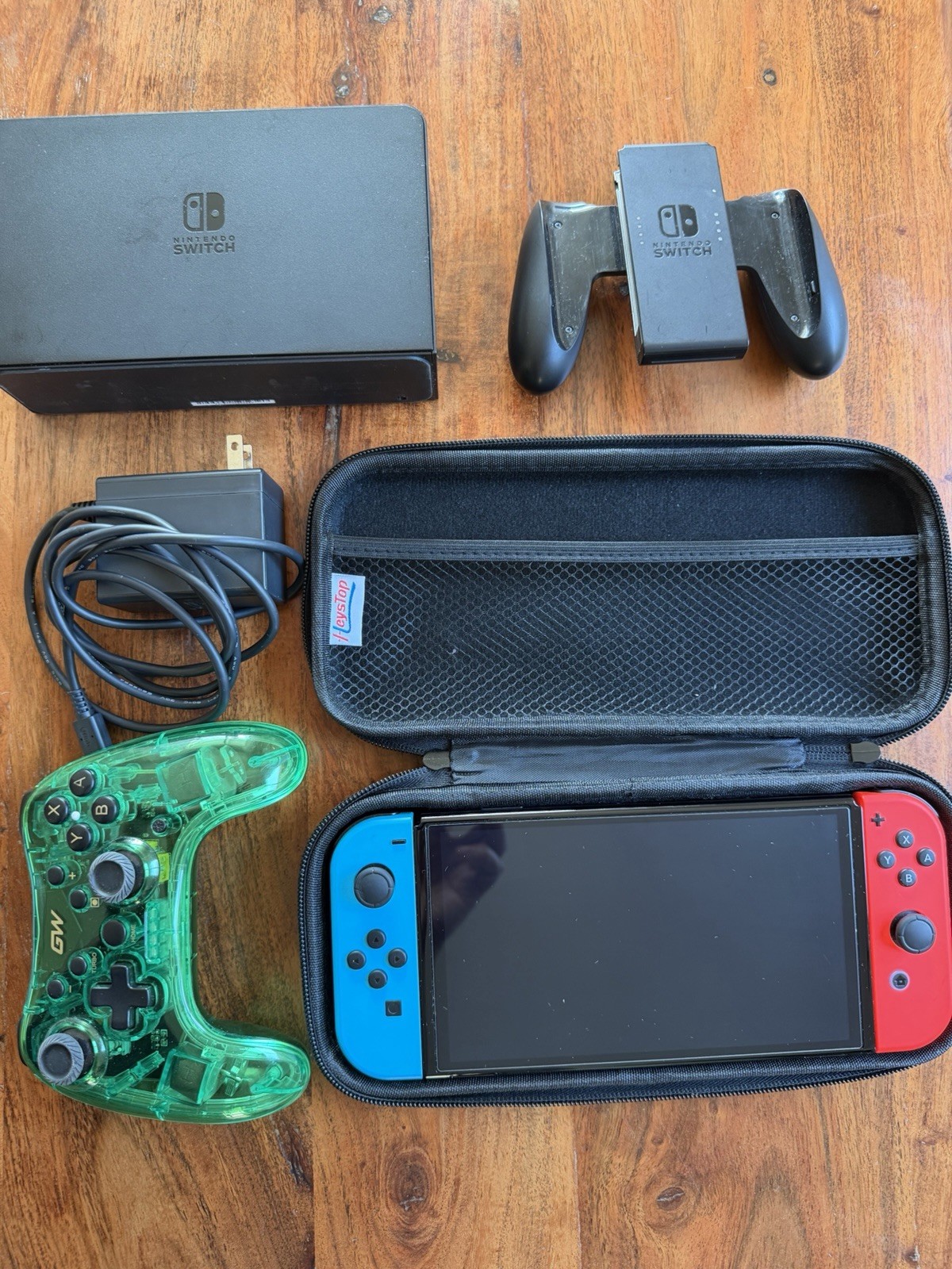 Nintendo Switch OLED Model Neon Red/Blue Joy-Con HEG-001 128 GB Extra Controller