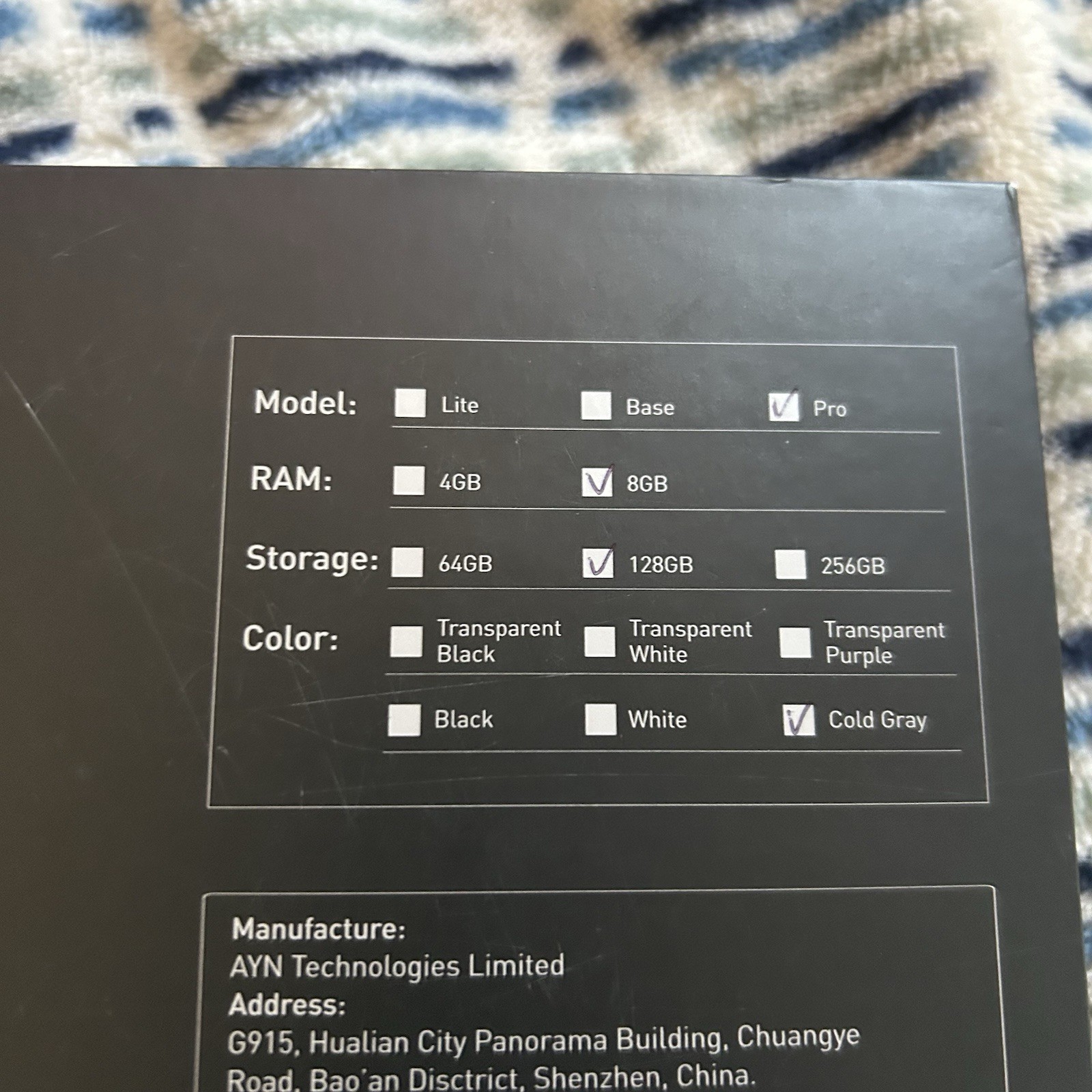 Ayn Odin Pro Handheld Android Console Empty Box Only