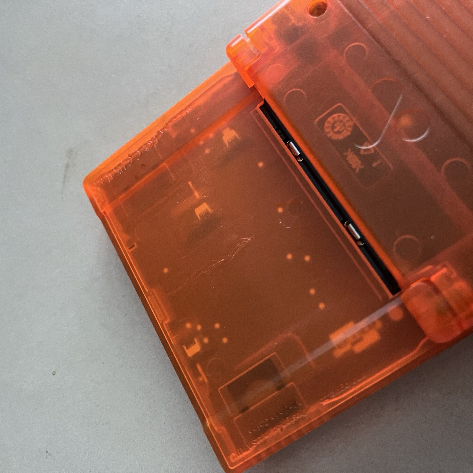Analogue Pocket Transparent Orange Handheld System W/ 128gb SD Card (Scratched)