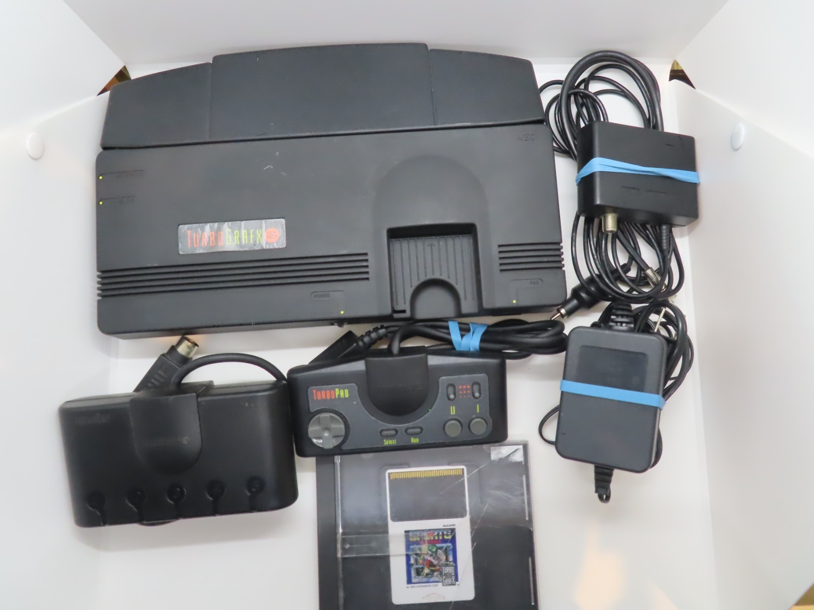 TURBOGRAFX 16 System Plus Extras & 1 Game TESTED