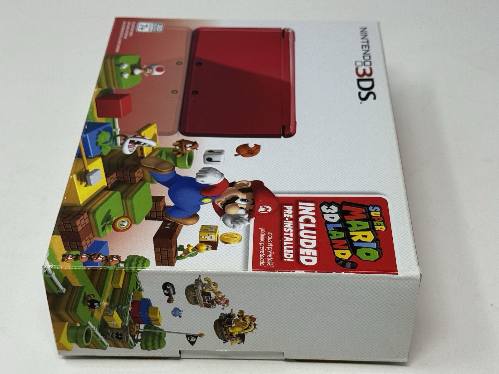 Nintendo 3DS Flame Red Super Mario 3D Land Box Manual No Console Included