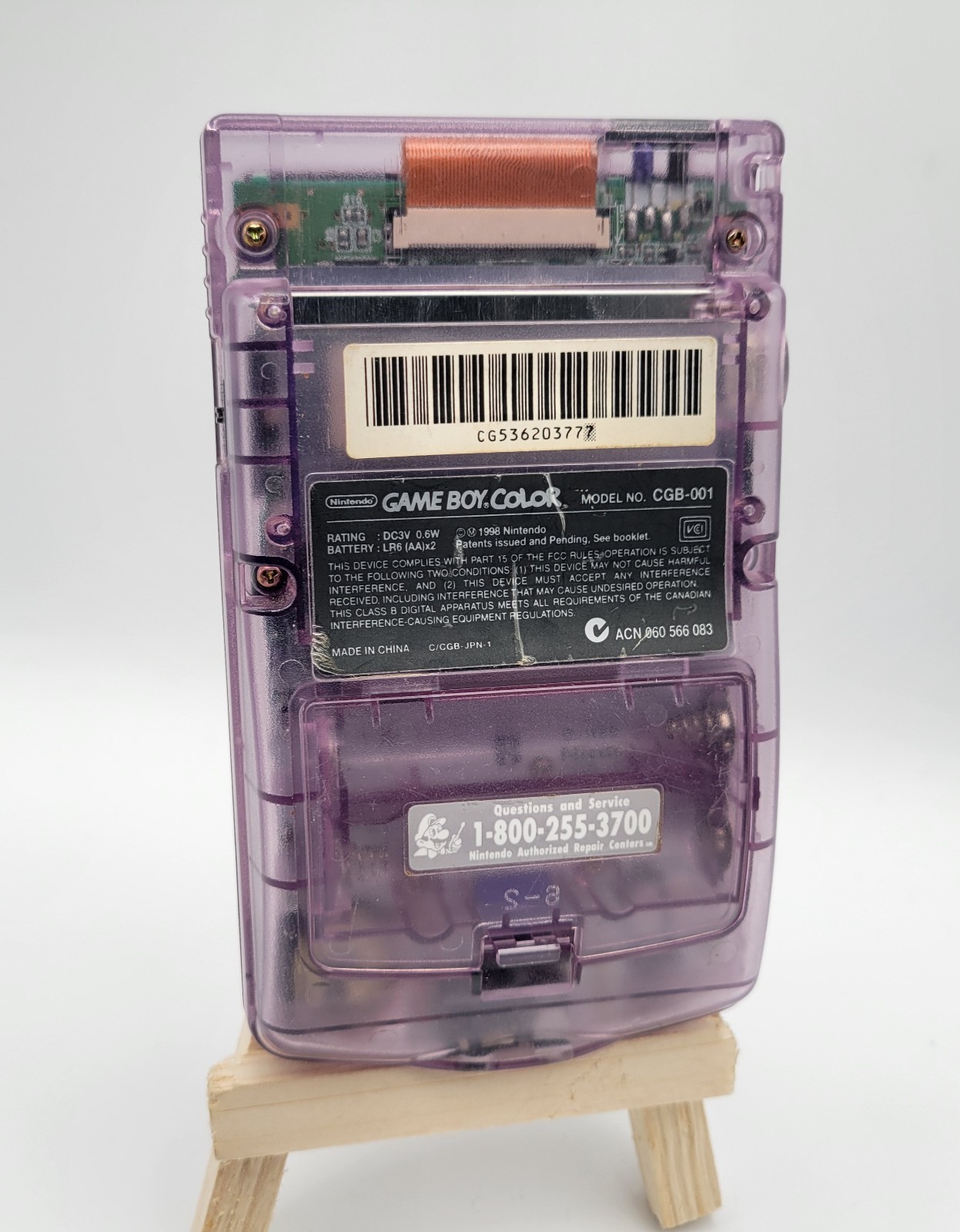 Game Boy Color Atomic Purple Bundle with Games and Power Supply CGB-001