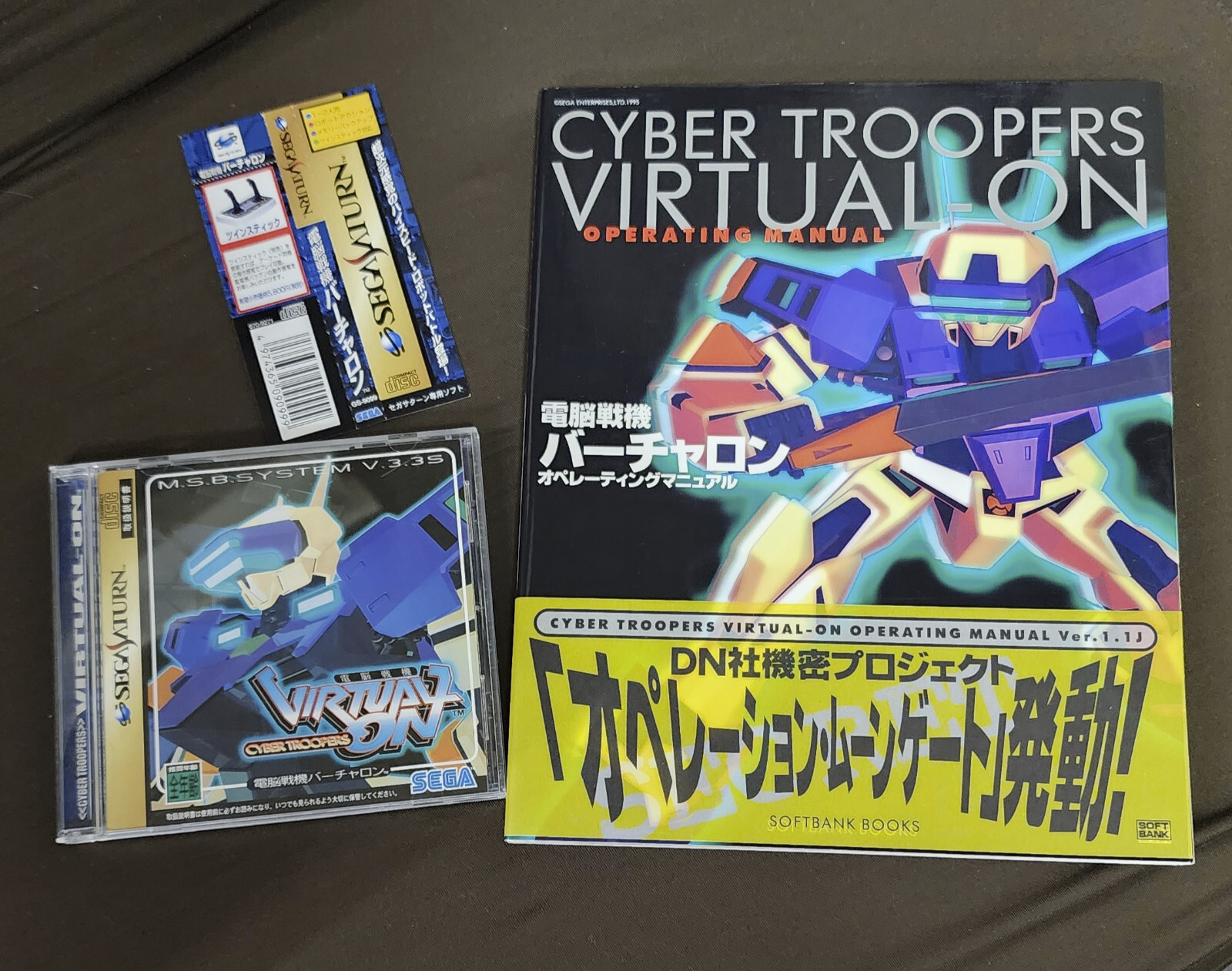 Sega Saturn HSS-0154 SS NTSC-J TWIN STICK Controller From Japan +Virtual On,Book
