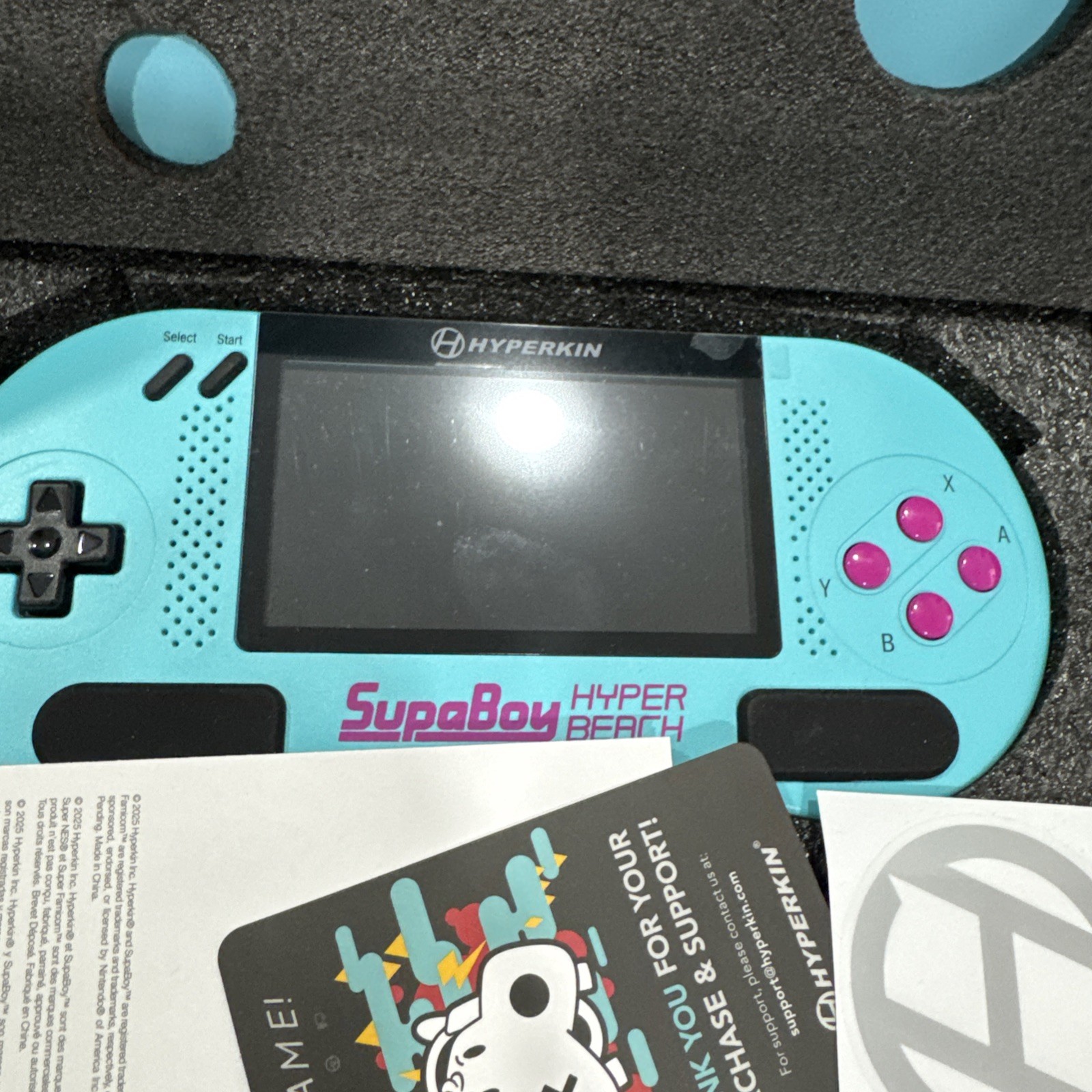 Hyperkin SupaBoy Portable Pocket Console for Super NES Famicom SNES Hyper Beach