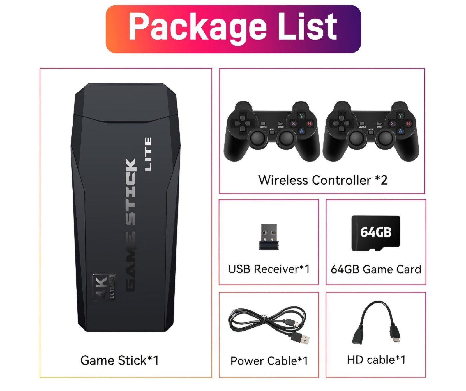 M8 25000 Game Stick/2.4g Wireless Controller Gamepad/Arcade Gaming Snes Nes More